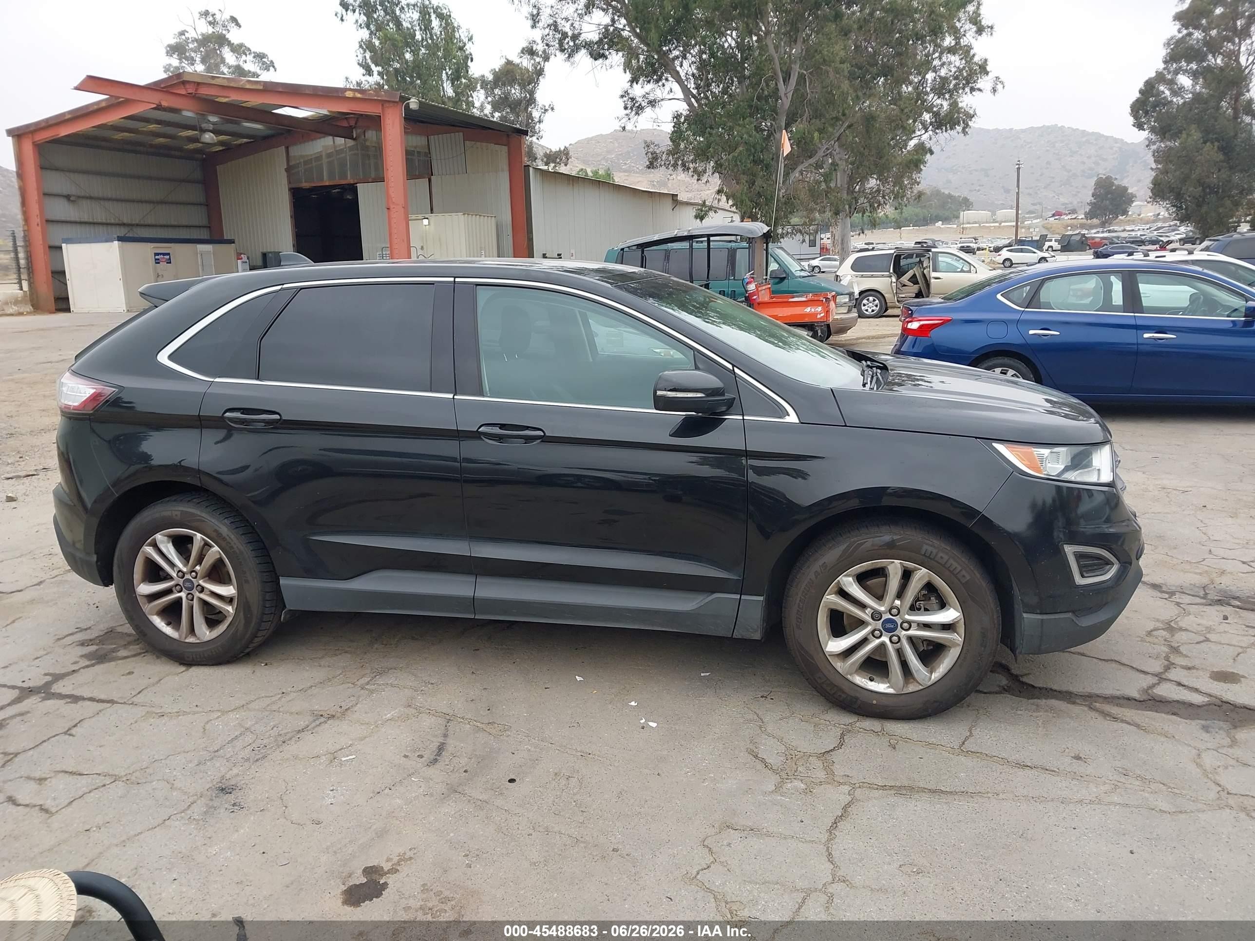2015 Ford Edge Sel Black vin: 2FMTK3J85FBB45566