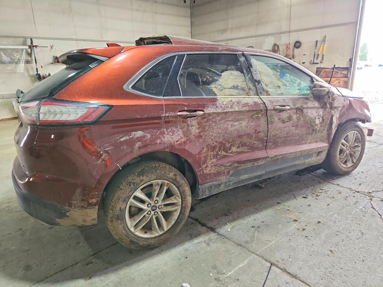 2015 Ford Edge Sel Maroon vin: 2FMTK3J86FBB08655