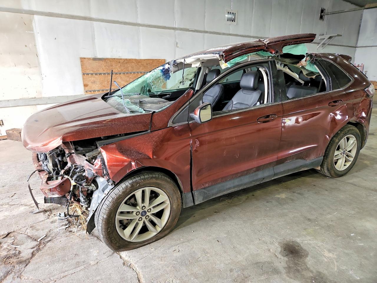 2015 Ford Edge Sel Maroon vin: 2FMTK3J86FBB08655