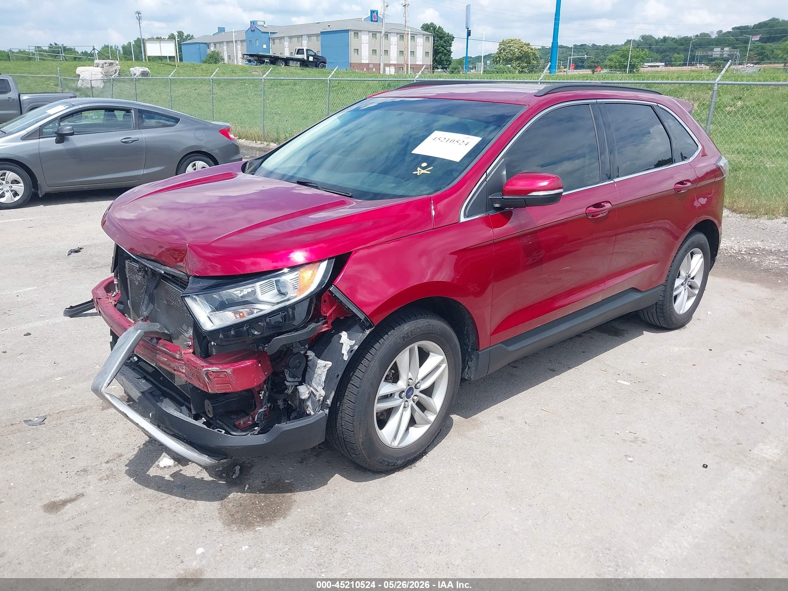 2015 Ford Edge Sel Красный vin: 2FMTK3J86FBB25052