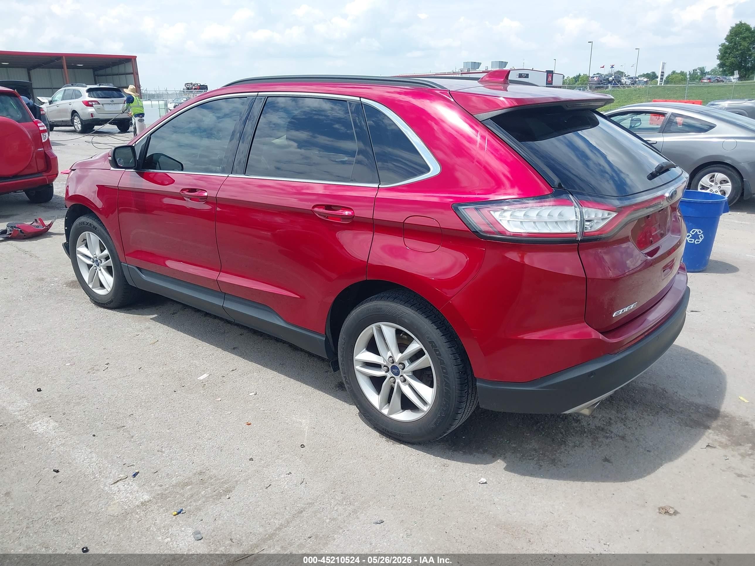 2015 Ford Edge Sel Красный vin: 2FMTK3J86FBB25052