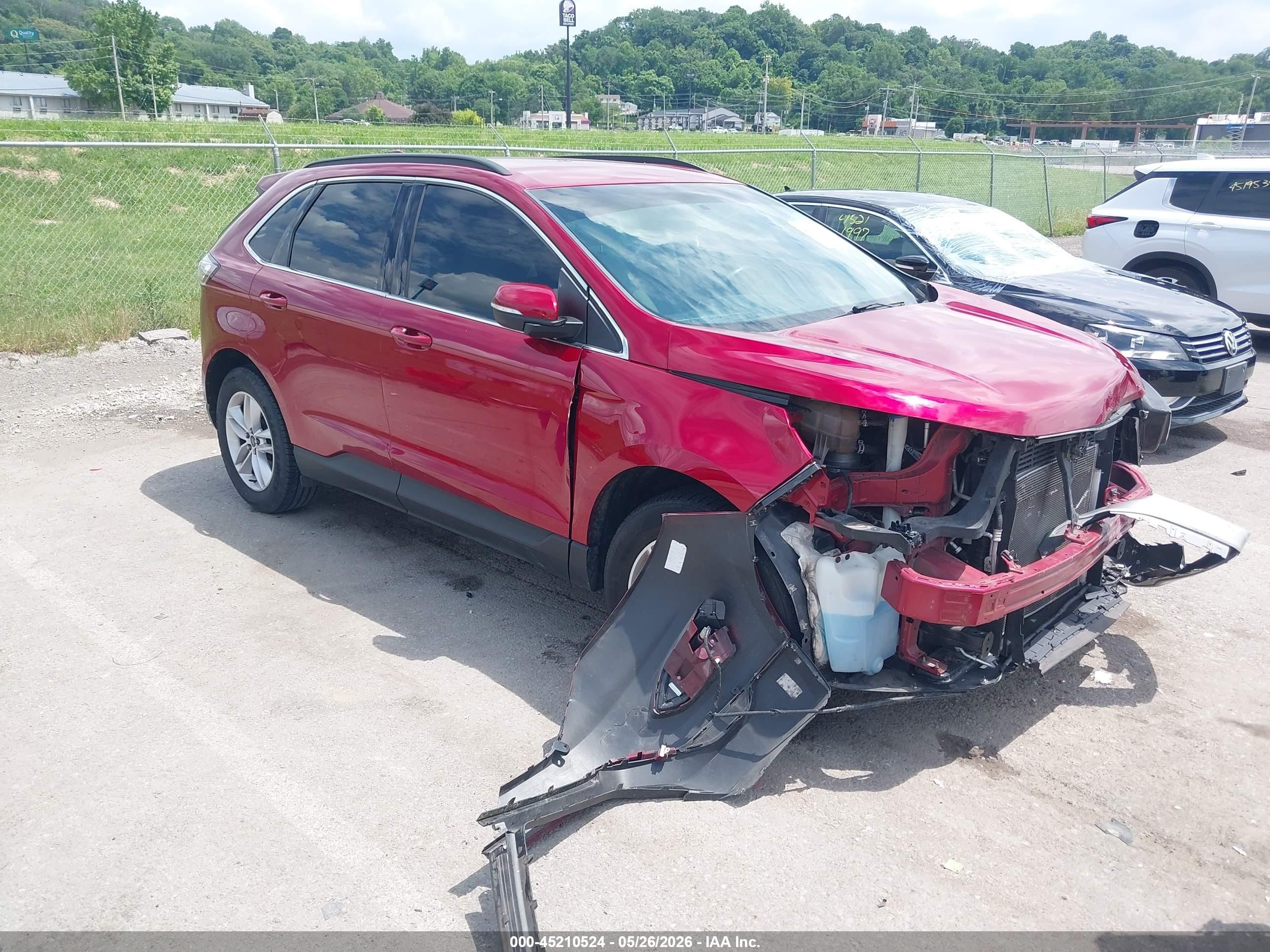 2015 Ford Edge Sel Red vin: 2FMTK3J86FBB25052