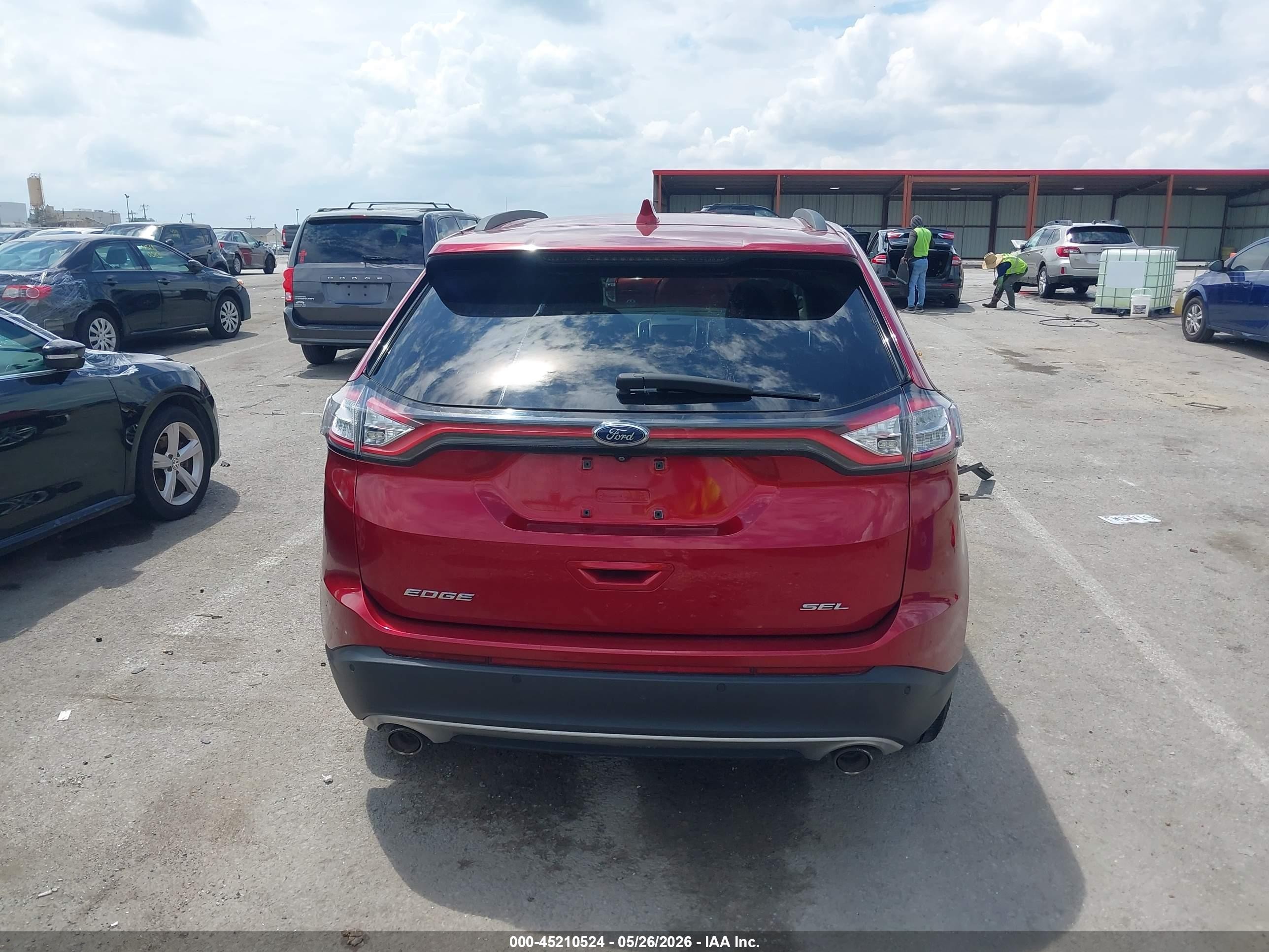 2015 Ford Edge Sel Красный vin: 2FMTK3J86FBB25052