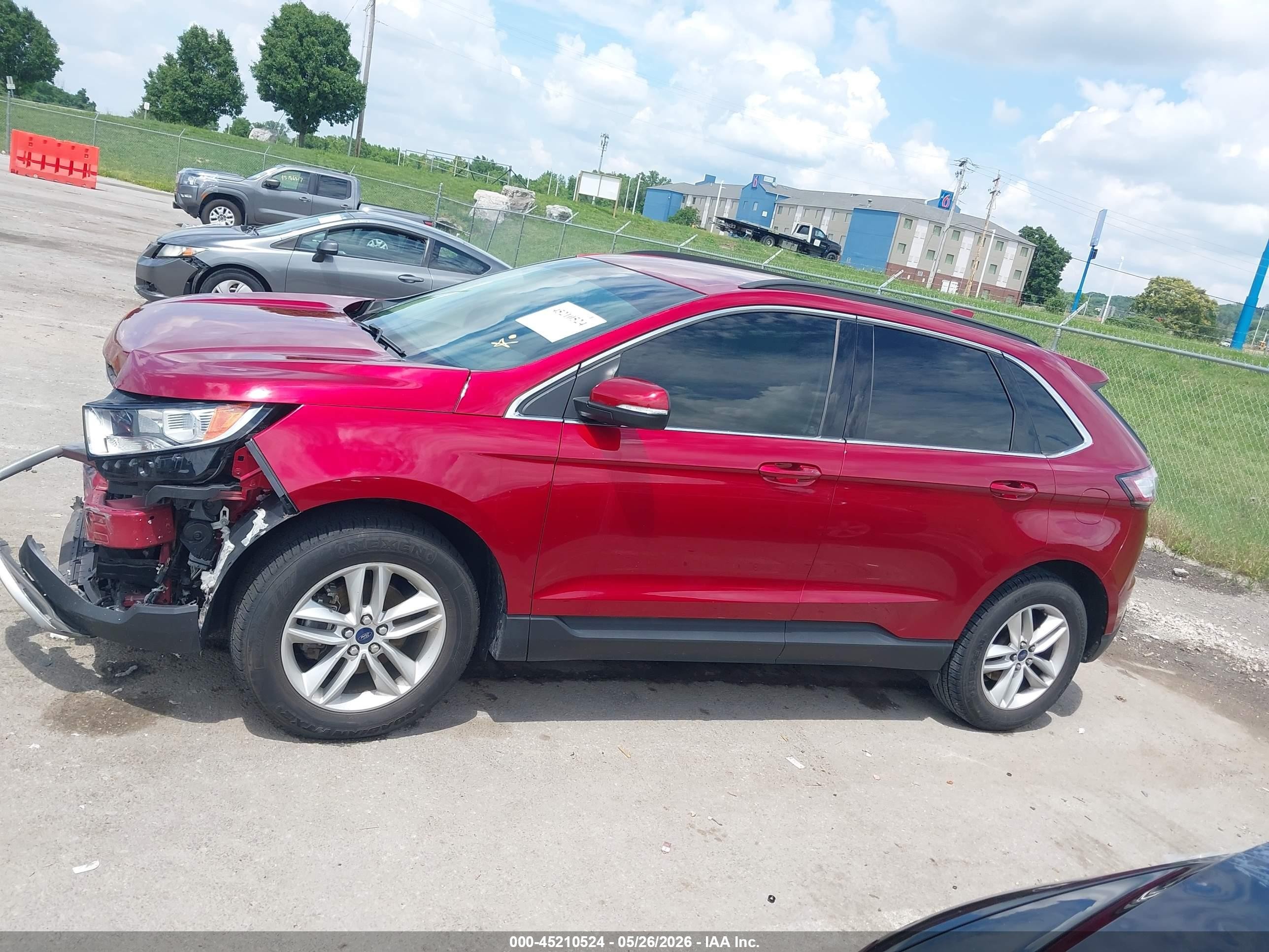 2015 Ford Edge Sel Красный vin: 2FMTK3J86FBB25052