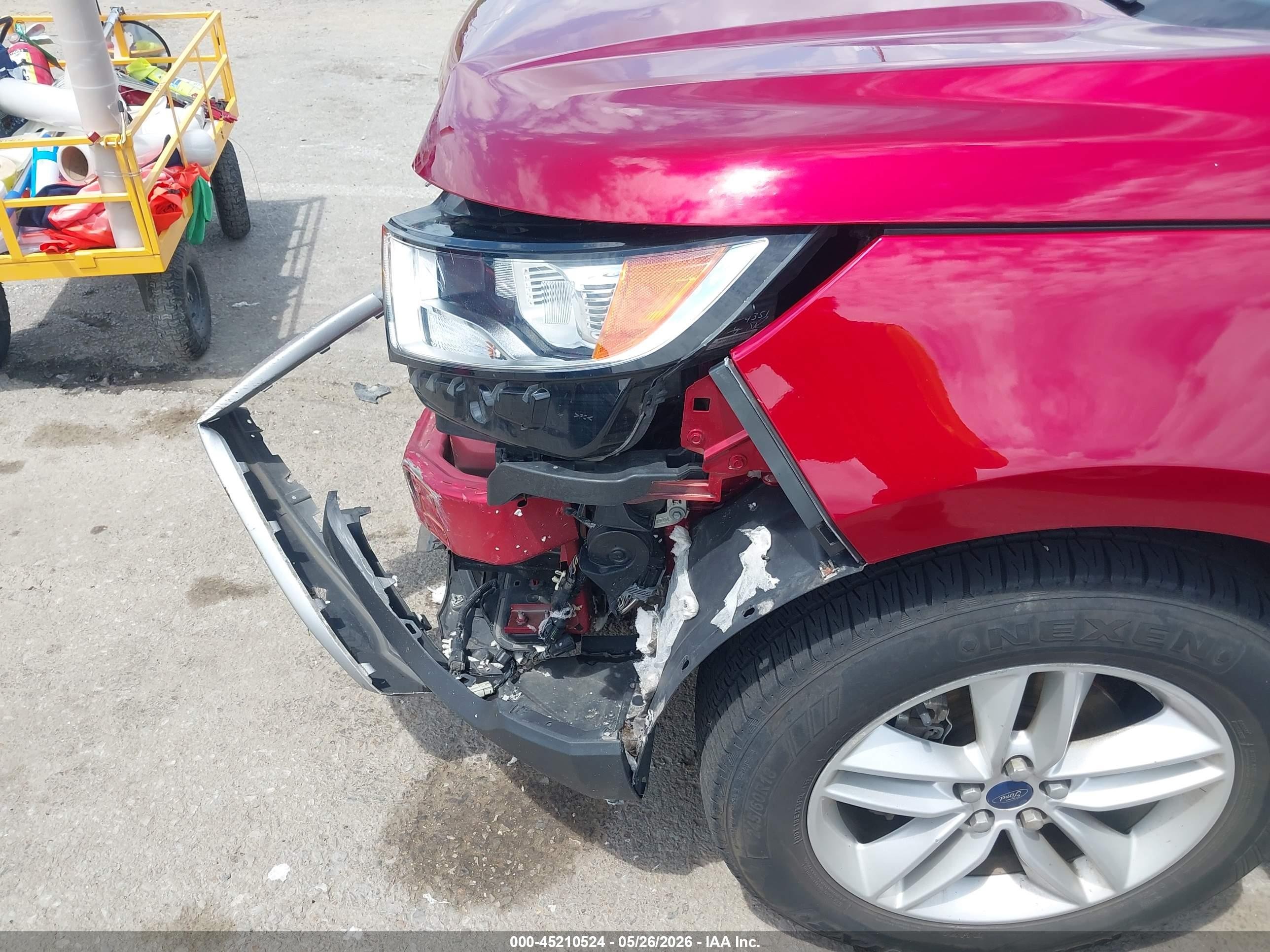2015 Ford Edge Sel Красный vin: 2FMTK3J86FBB25052