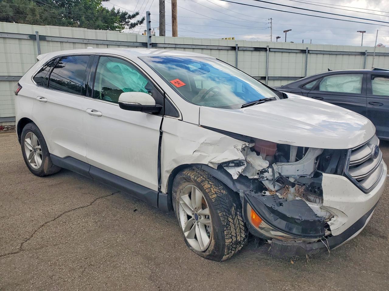 2015 Ford Edge Sel White vin: 2FMTK3J86FBB37606