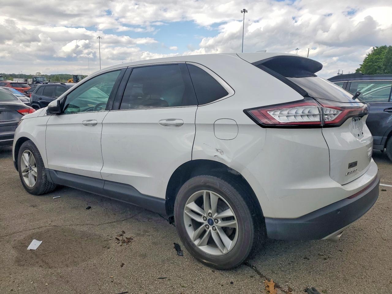2015 Ford Edge Sel White vin: 2FMTK3J86FBB37606