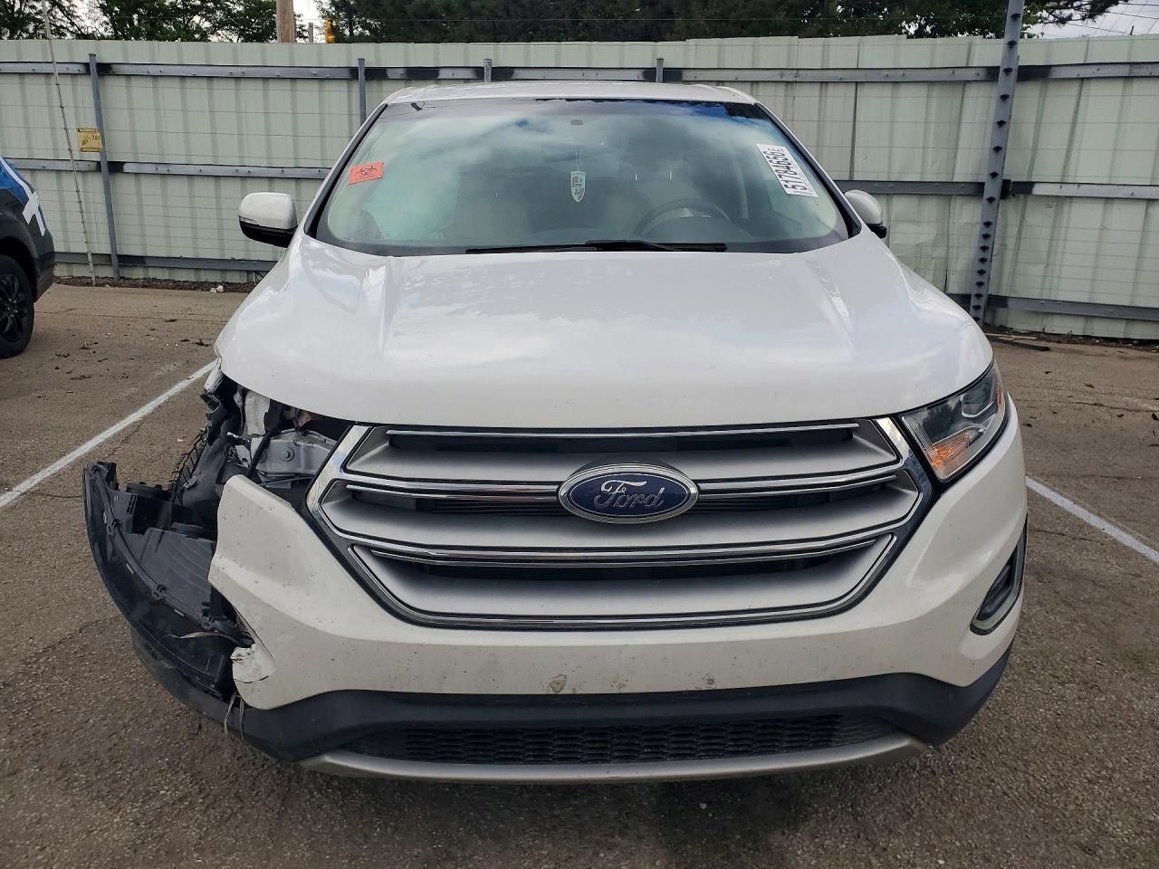 2015 Ford Edge Sel White vin: 2FMTK3J86FBB37606