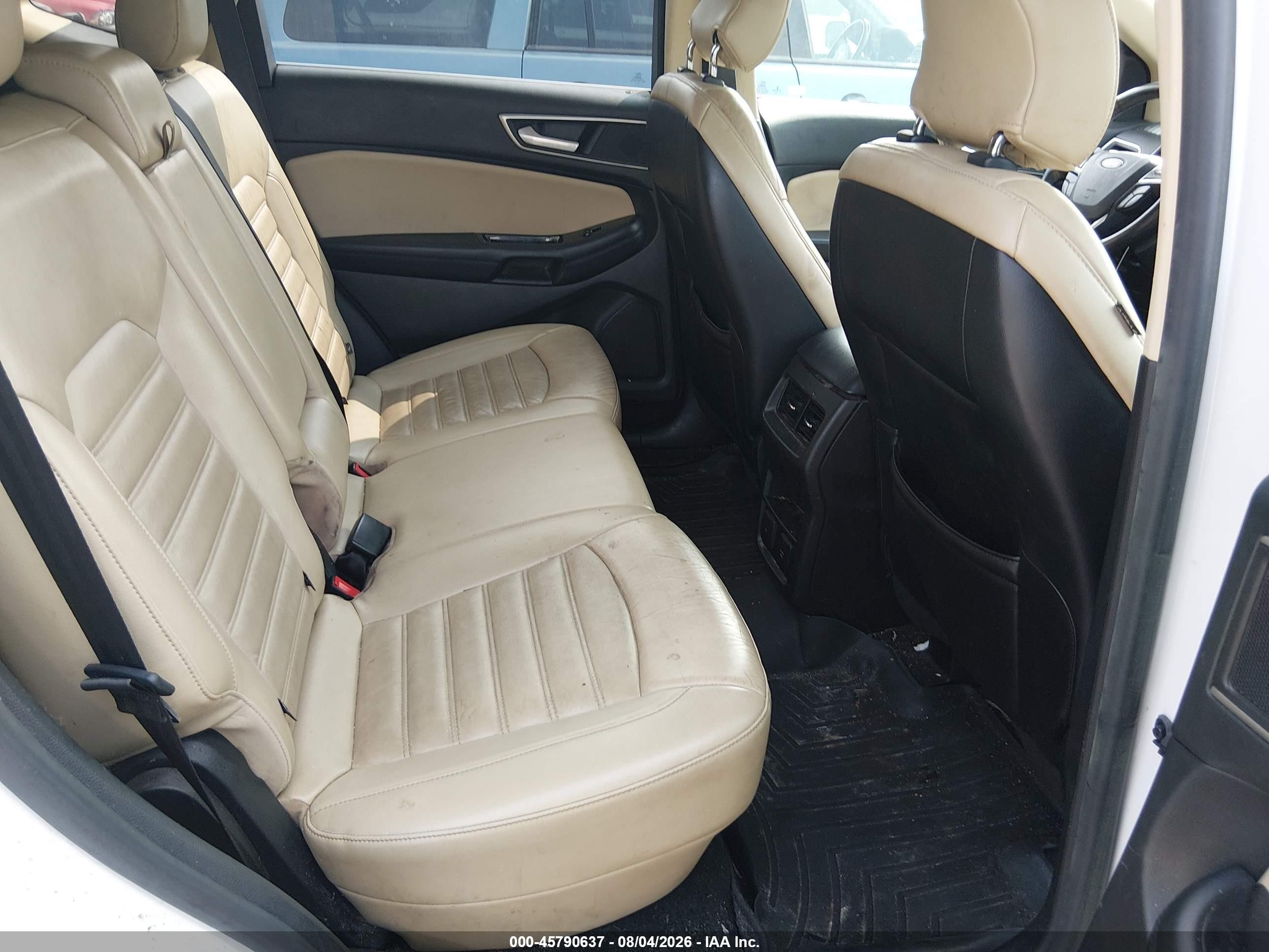 2015 Ford Edge Sel White vin: 2FMTK3J86FBB41963