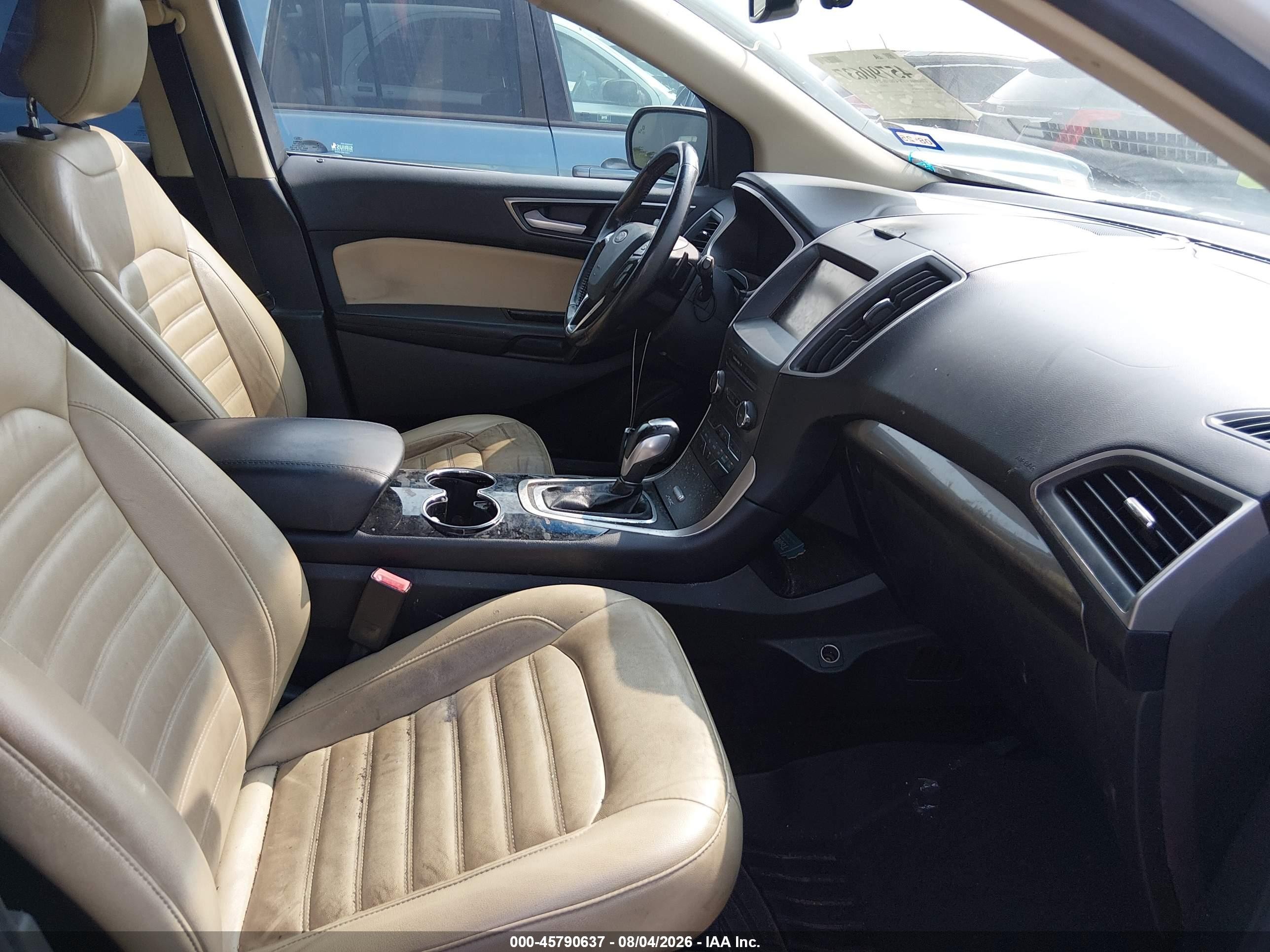 2015 Ford Edge Sel White vin: 2FMTK3J86FBB41963