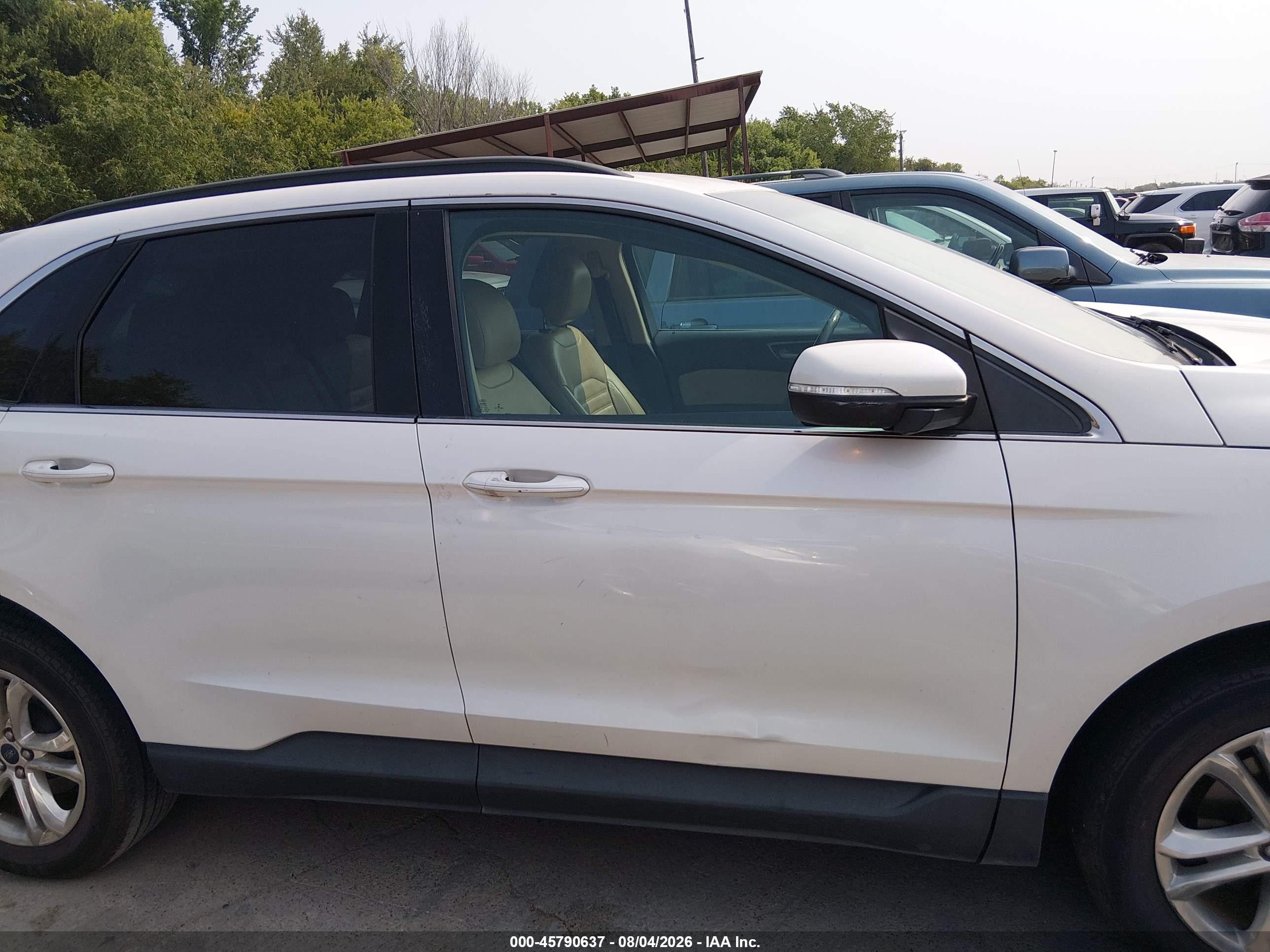 2015 Ford Edge Sel White vin: 2FMTK3J86FBB41963
