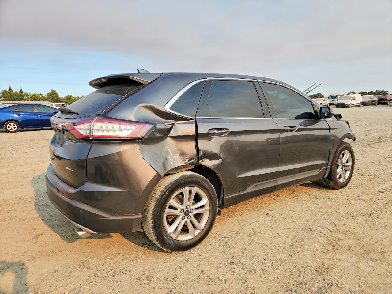 2015 Ford Edge Sel Gray vin: 2FMTK3J86FBB85915