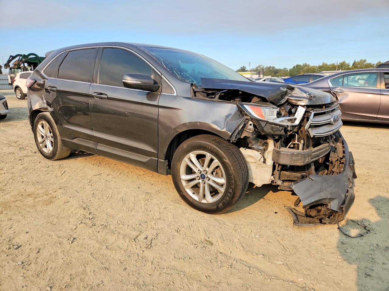 2015 Ford Edge Sel Gray vin: 2FMTK3J86FBB85915