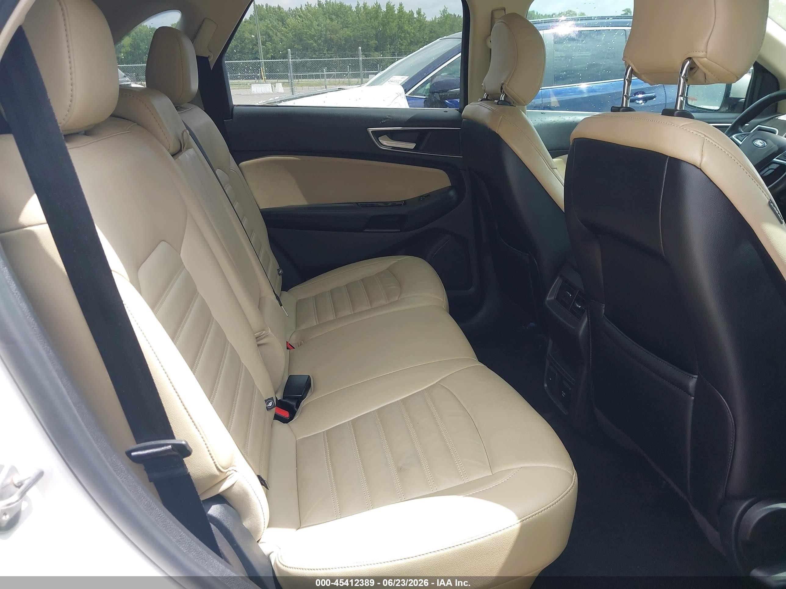 2015 Ford Edge Sel White vin: 2FMTK3J86FBB88720
