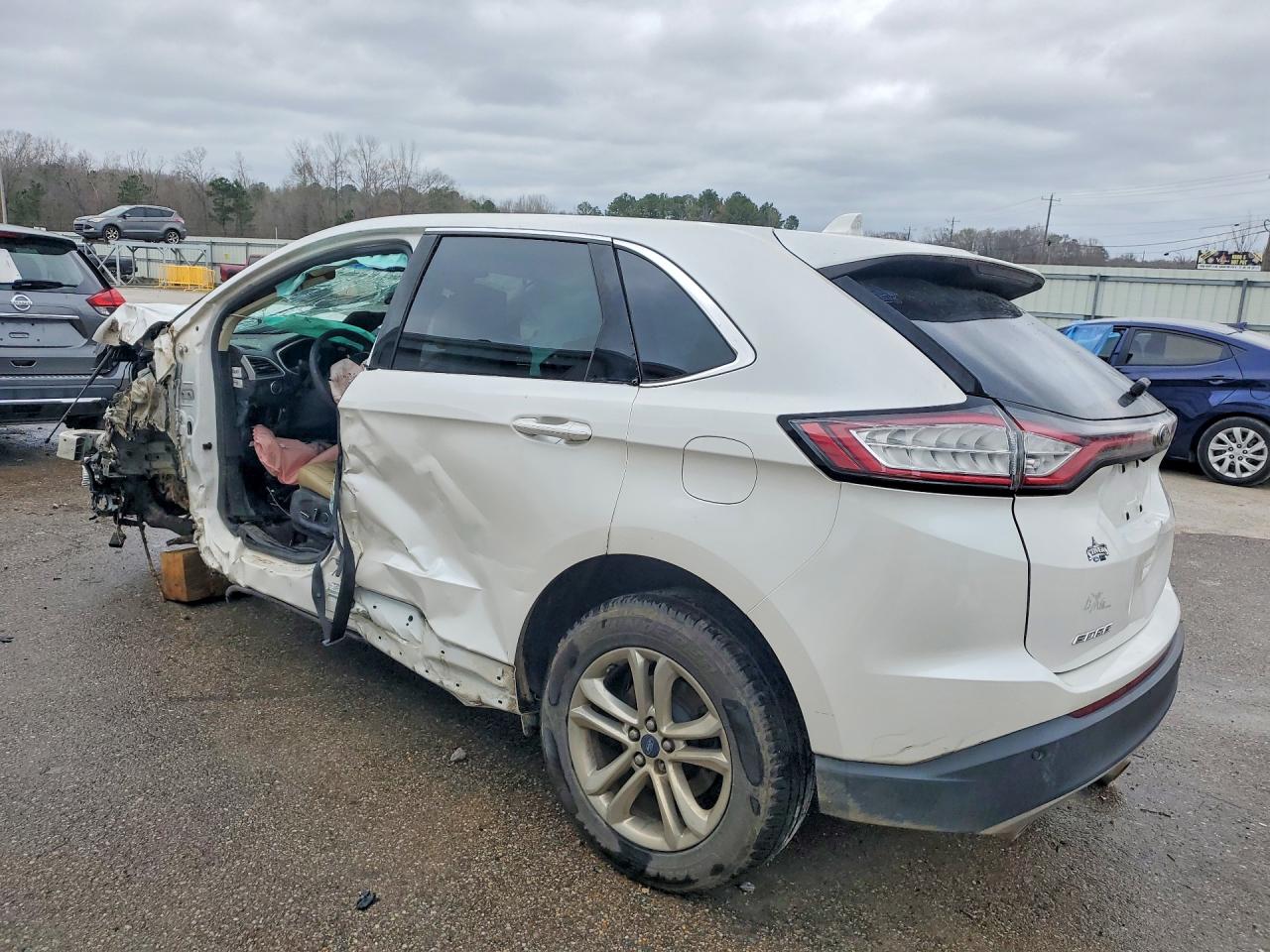2015 Ford Edge Sel Белый vin: 2FMTK3J86FBC22090