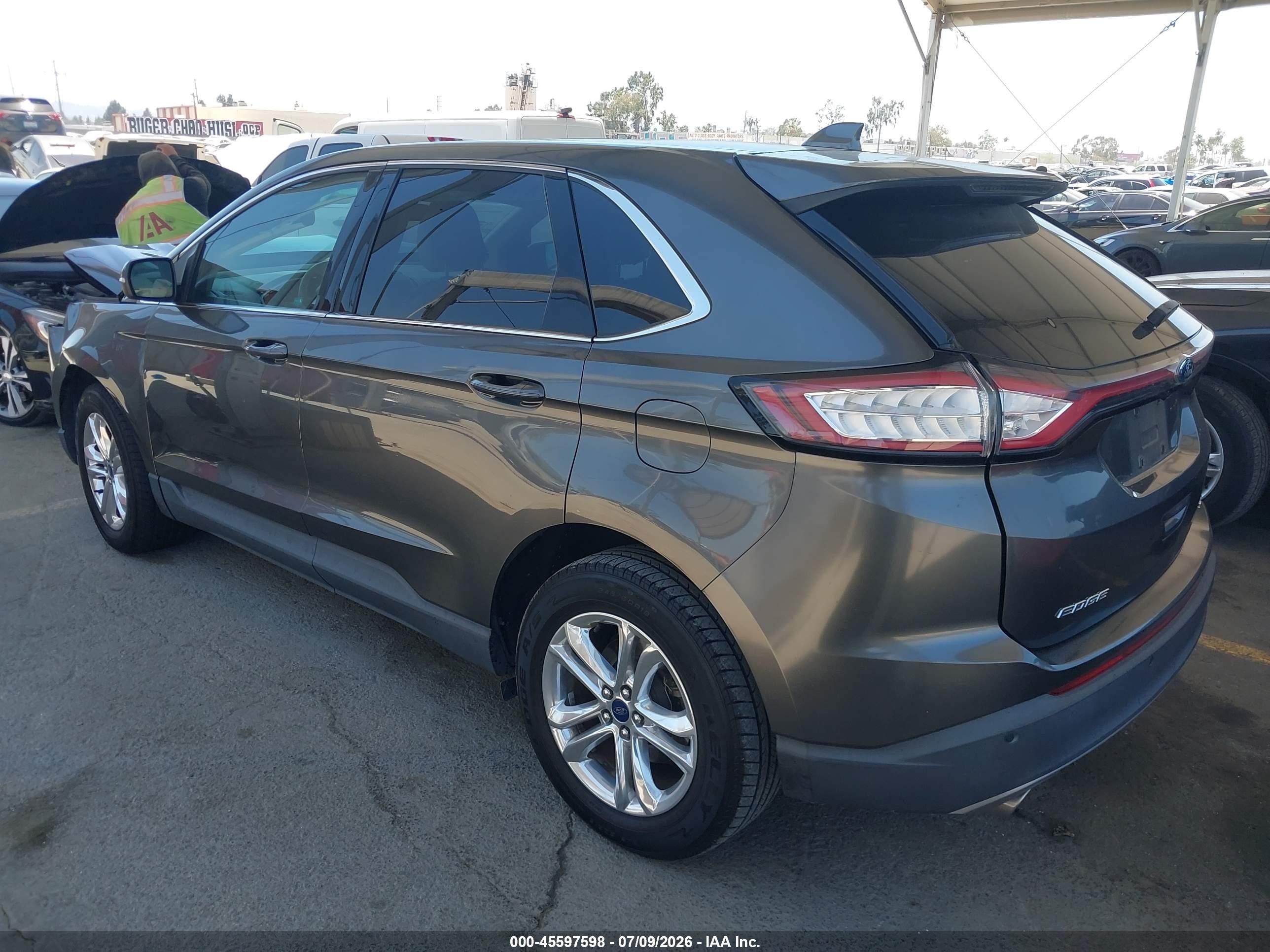 2015 Ford Edge Sel Gray vin: 2FMTK3J87FBC27007