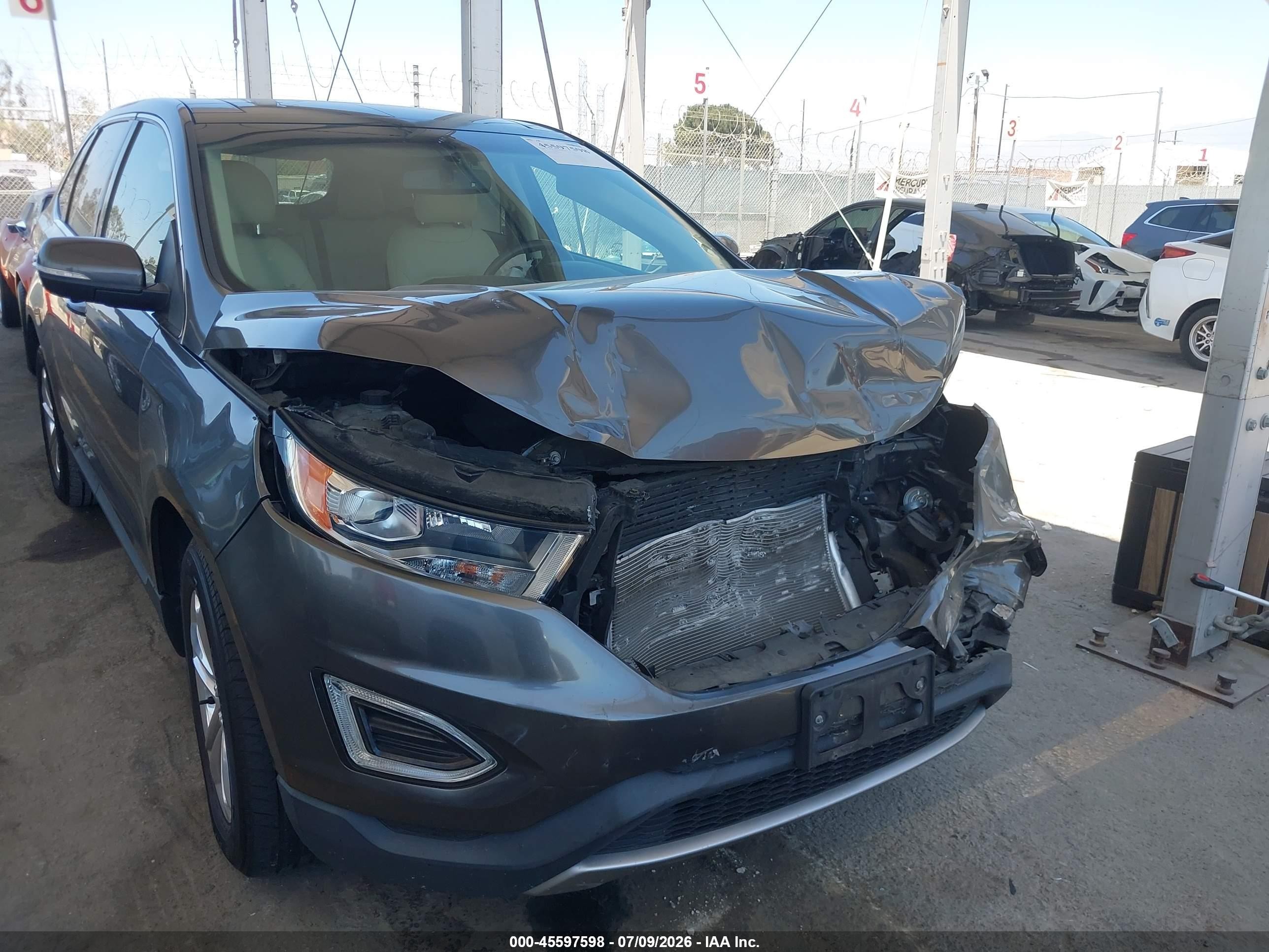 2015 Ford Edge Sel Gray vin: 2FMTK3J87FBC27007