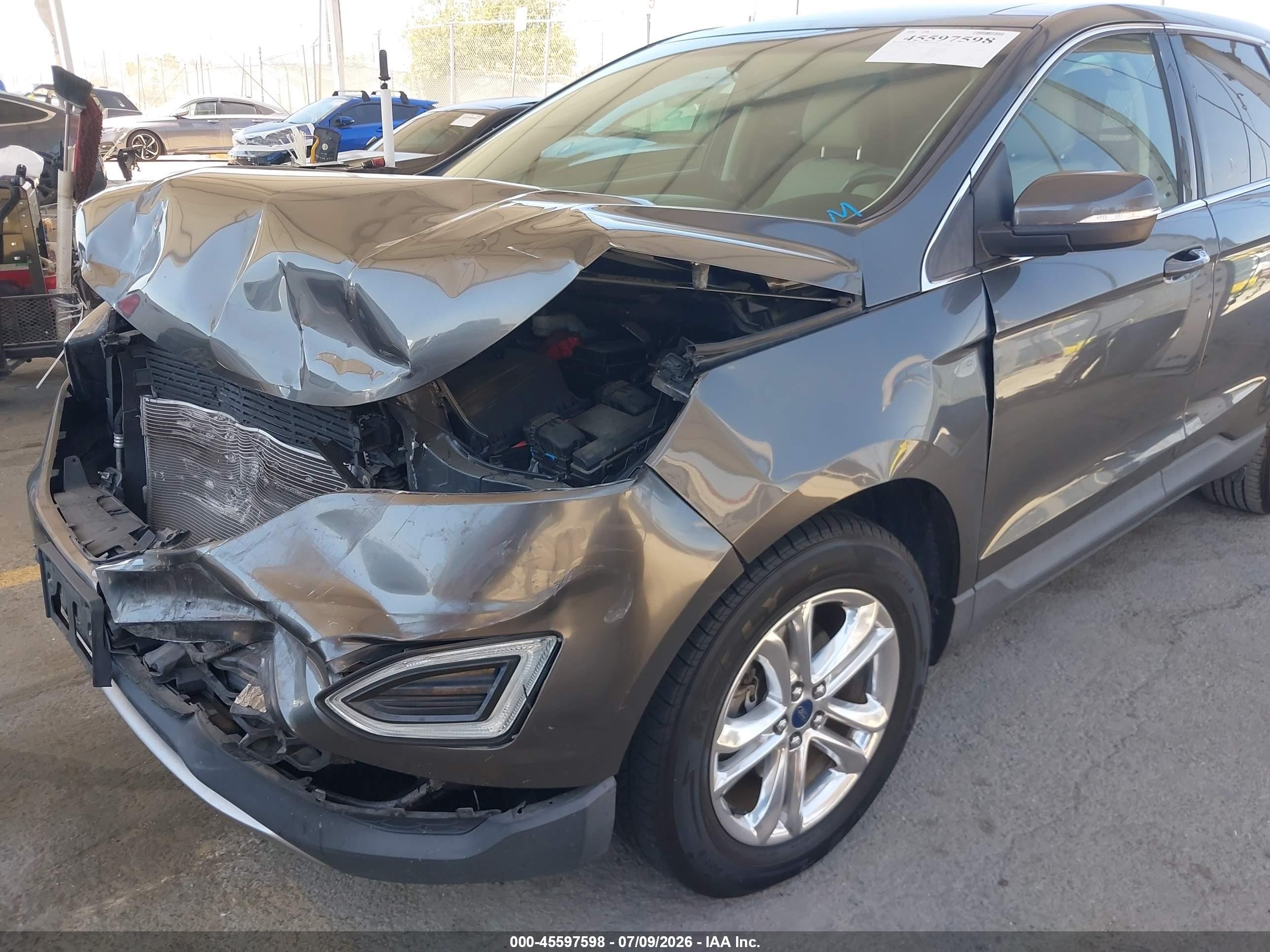 2015 Ford Edge Sel Gray vin: 2FMTK3J87FBC27007