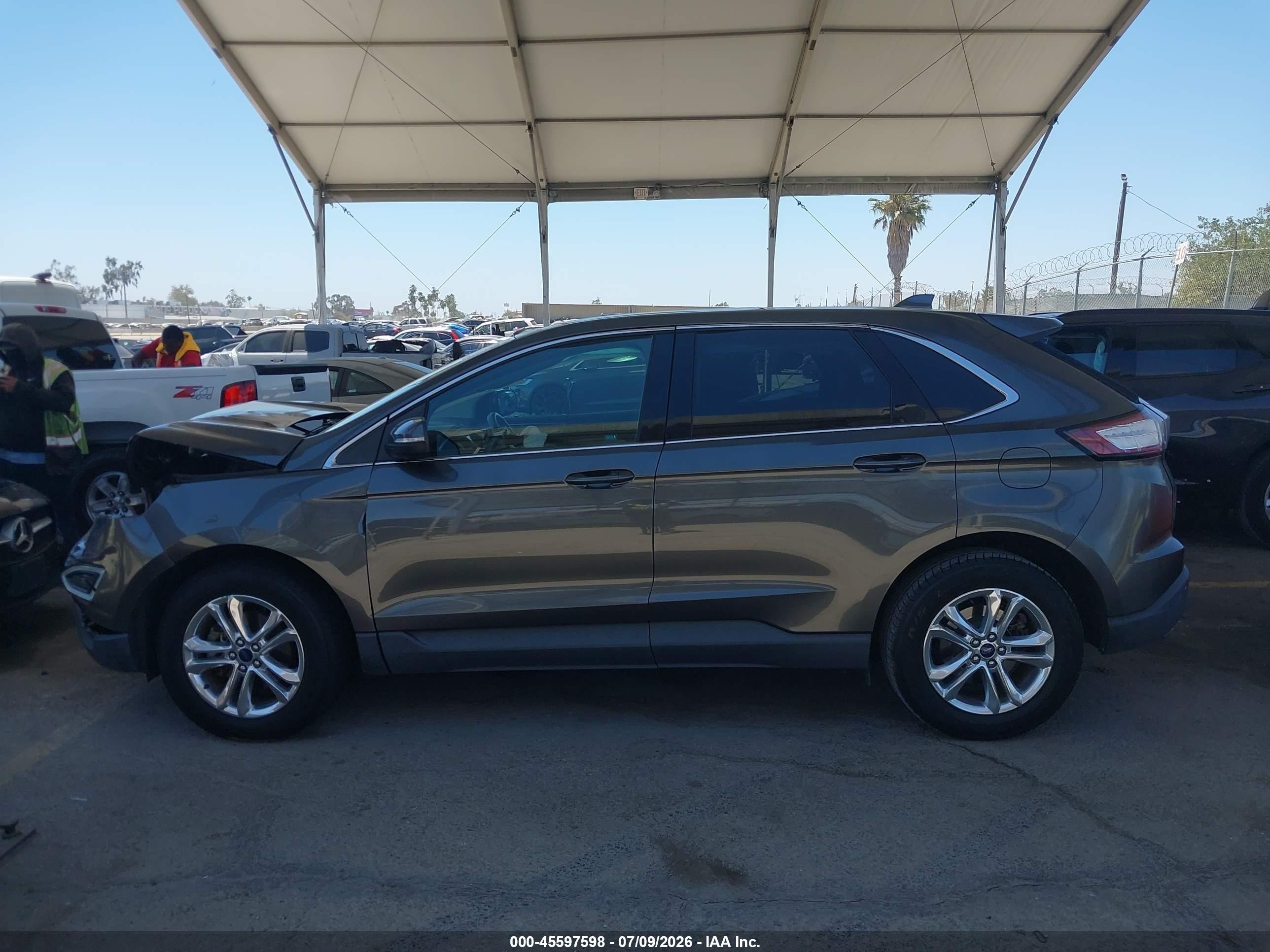 2015 Ford Edge Sel Gray vin: 2FMTK3J87FBC27007