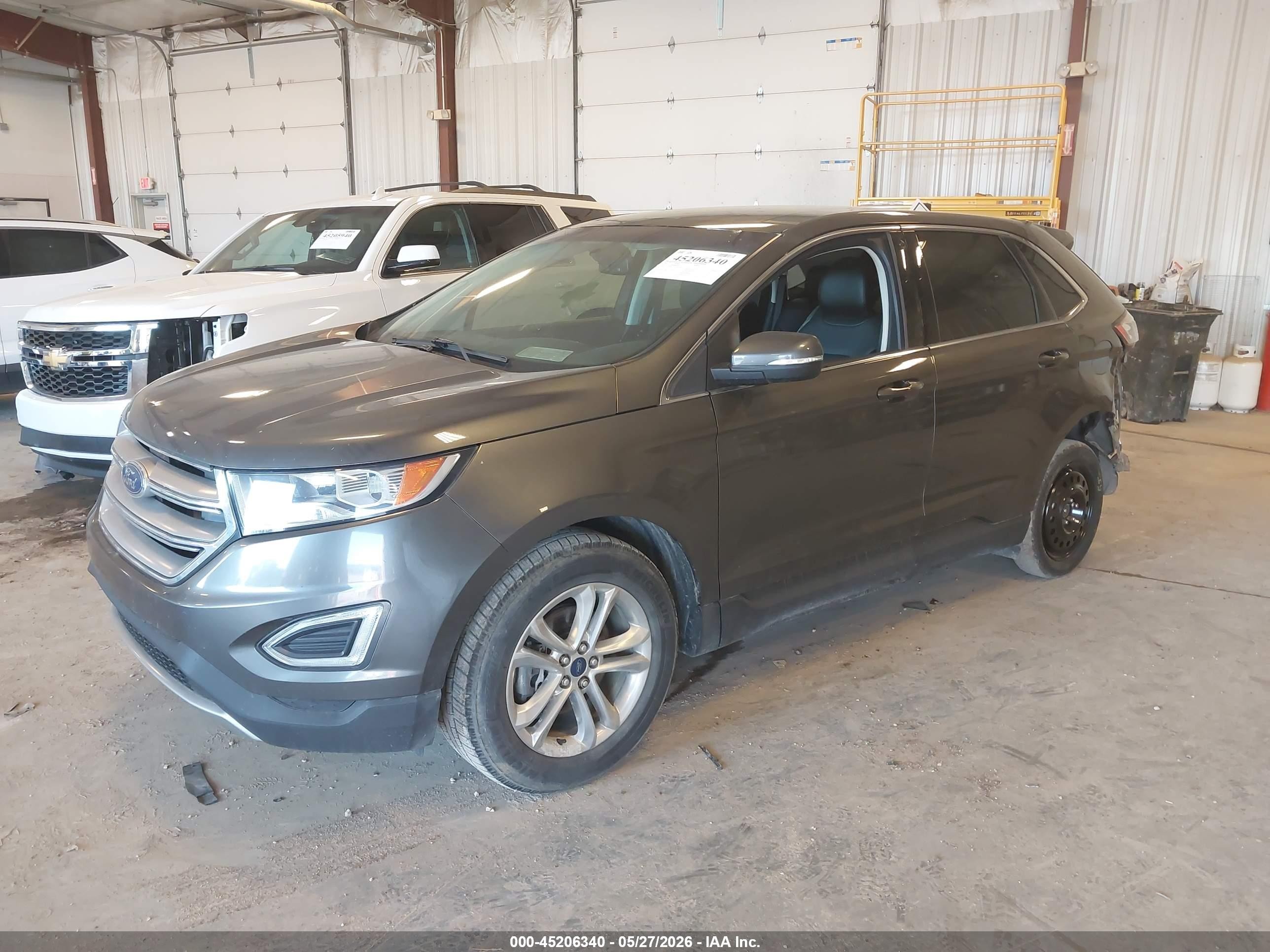 2015 Ford Edge Sel Gray vin: 2FMTK3J88FBB05790