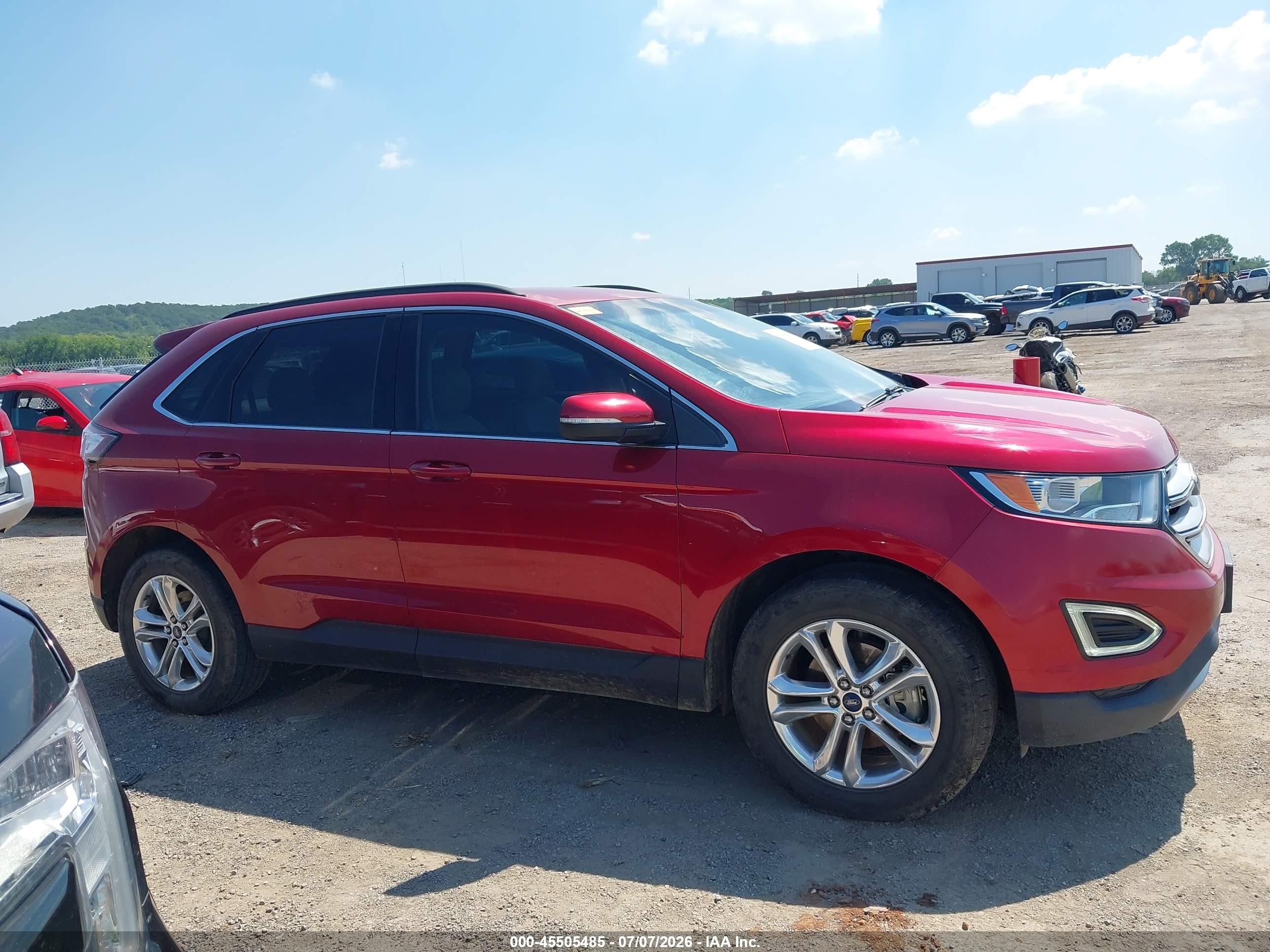 2015 Ford Edge Sel Red vin: 2FMTK3J88FBB91330