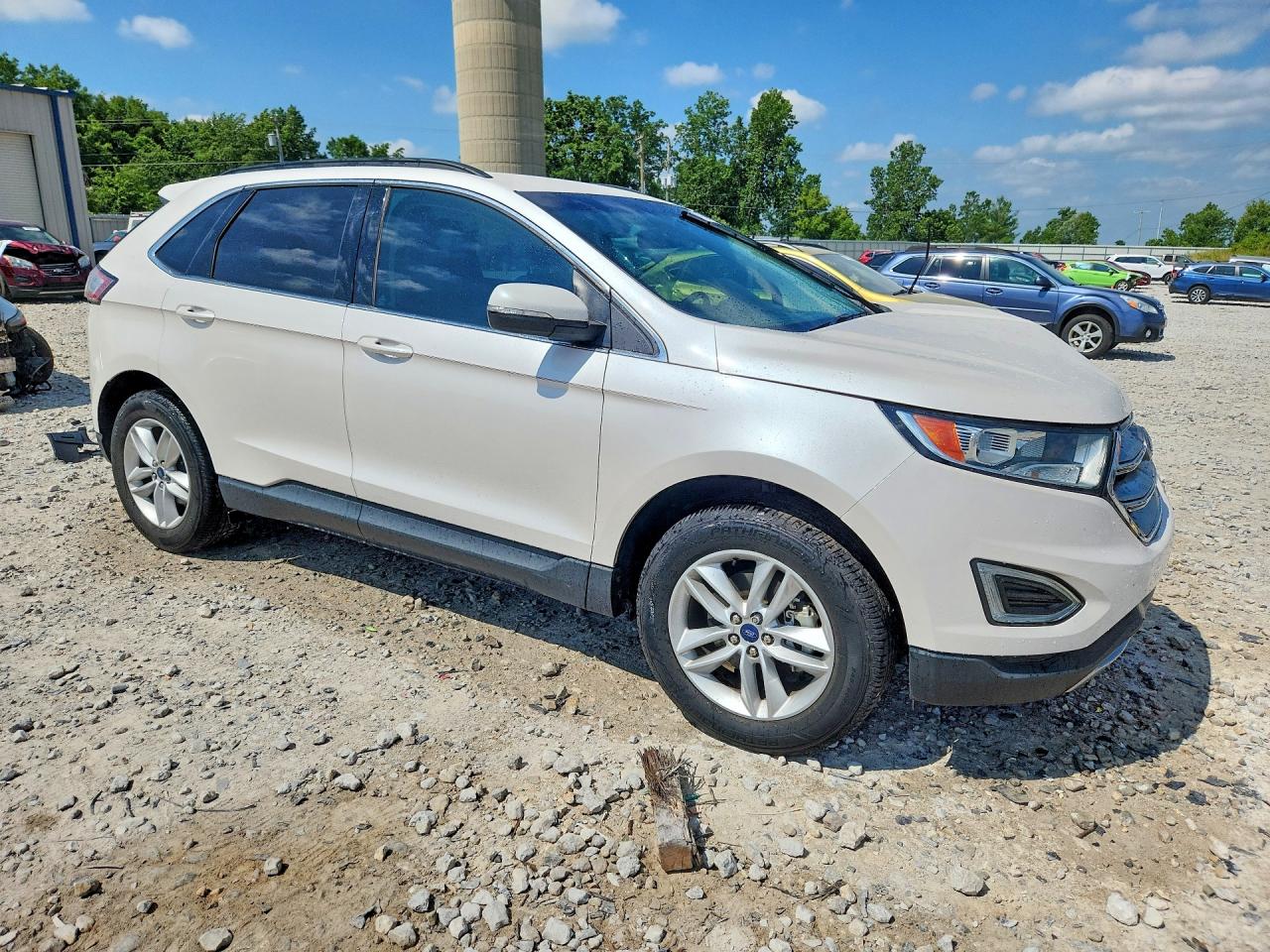 2015 Ford Edge Sel White vin: 2FMTK3J88FBB92736