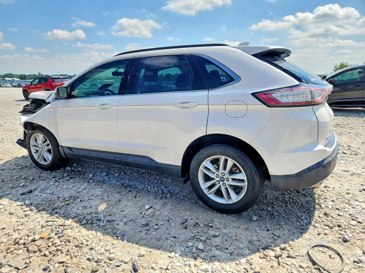 2015 Ford Edge Sel White vin: 2FMTK3J88FBB92736