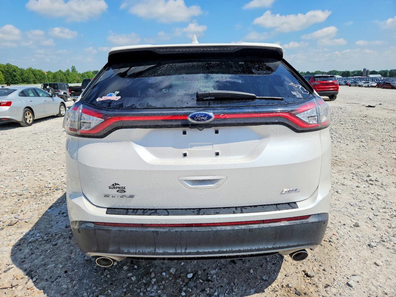 2015 Ford Edge Sel White vin: 2FMTK3J88FBB92736