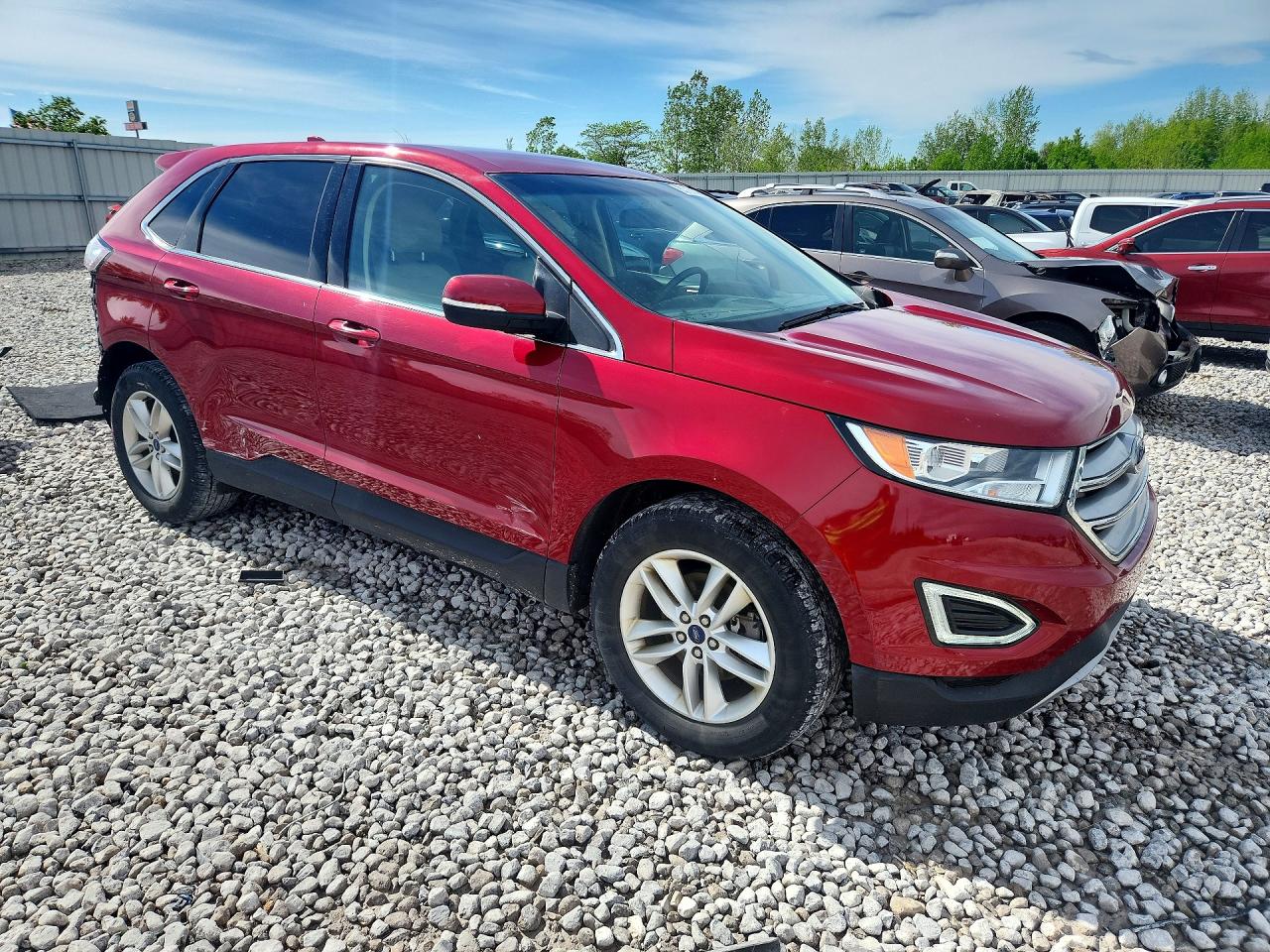 2015 Ford Edge Sel Красный vin: 2FMTK3J88FBB99671