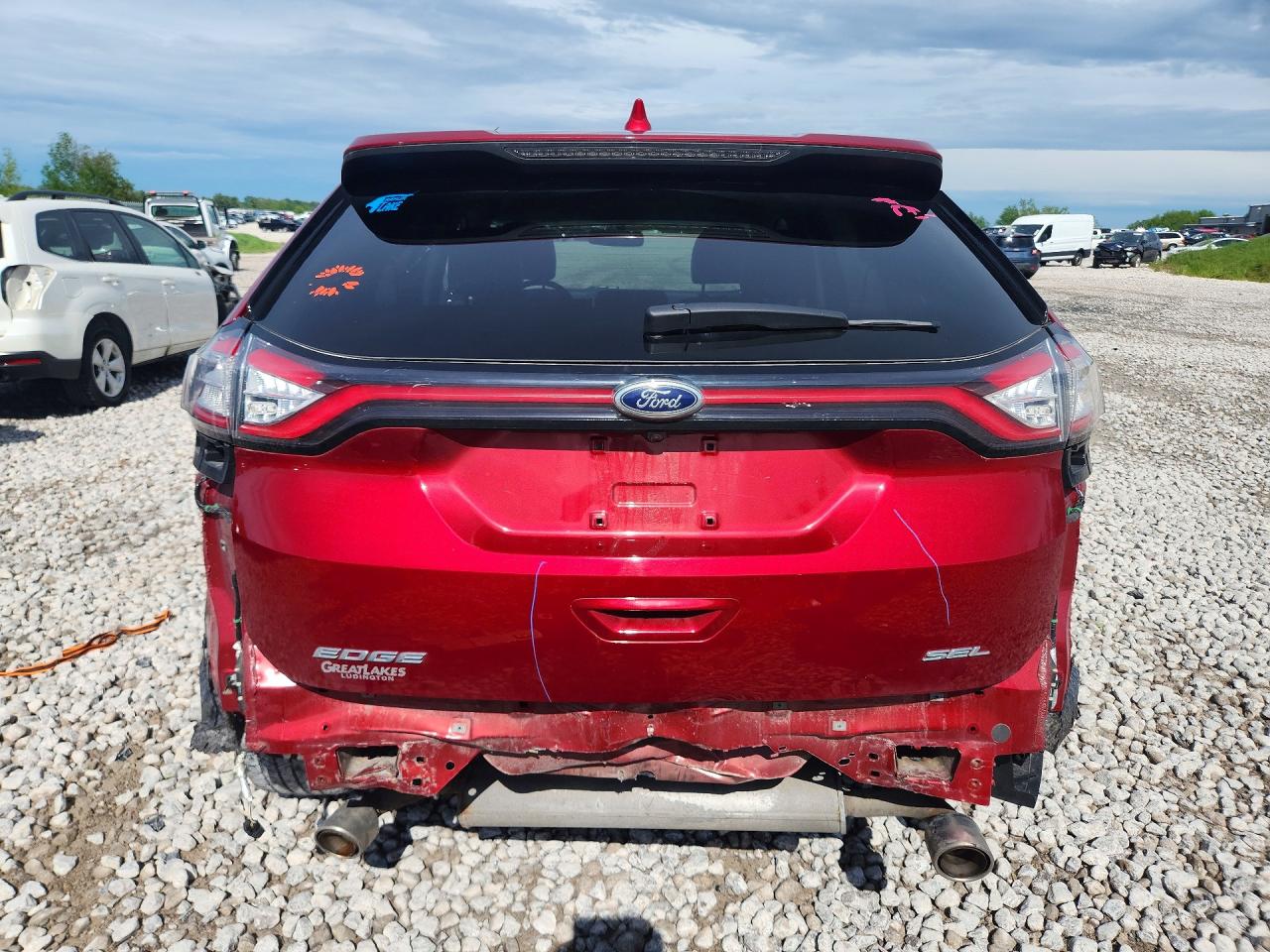 2015 Ford Edge Sel Красный vin: 2FMTK3J88FBB99671