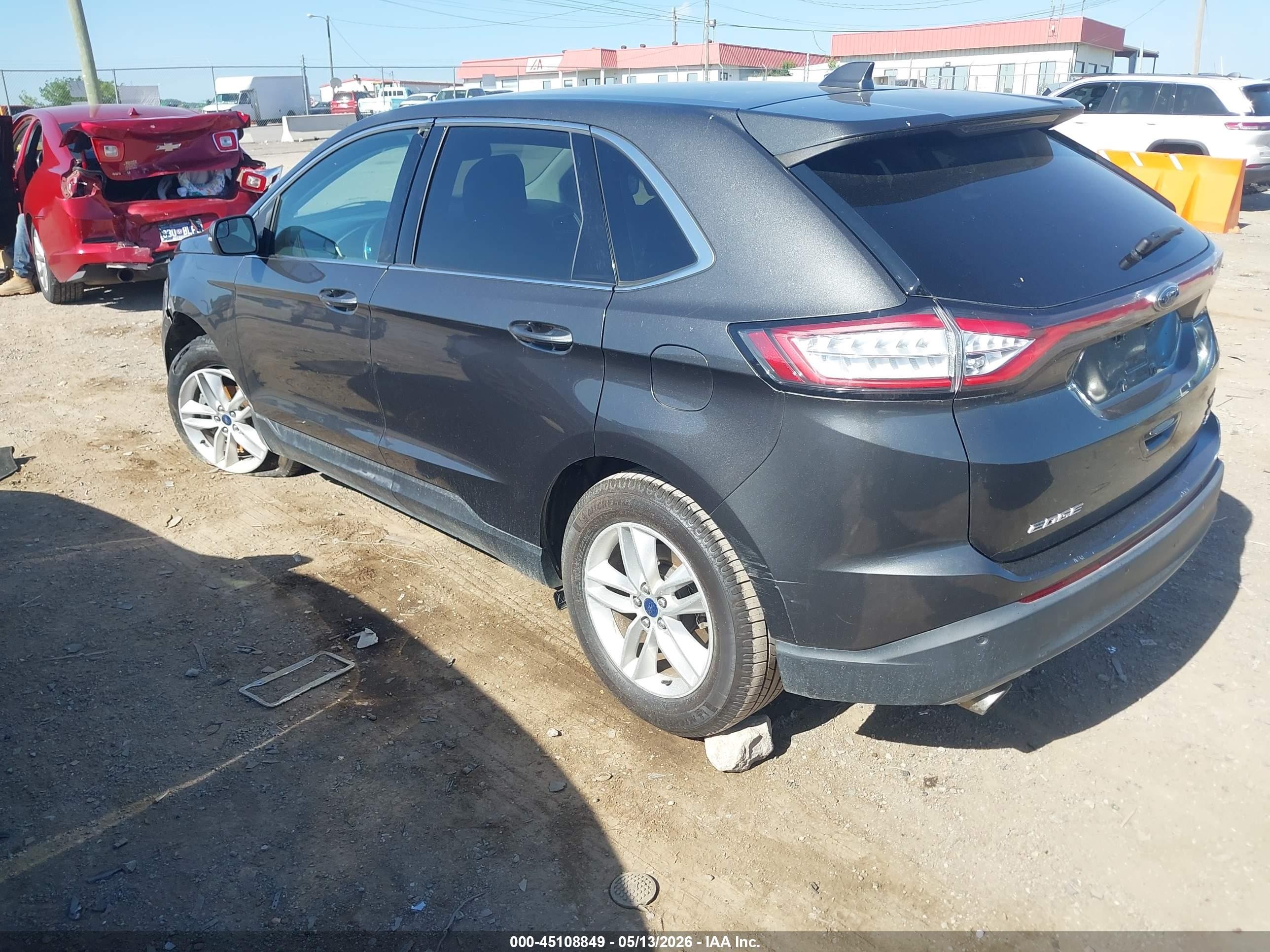 2015 Ford Edge Sel Серый vin: 2FMTK3J89FBB02364