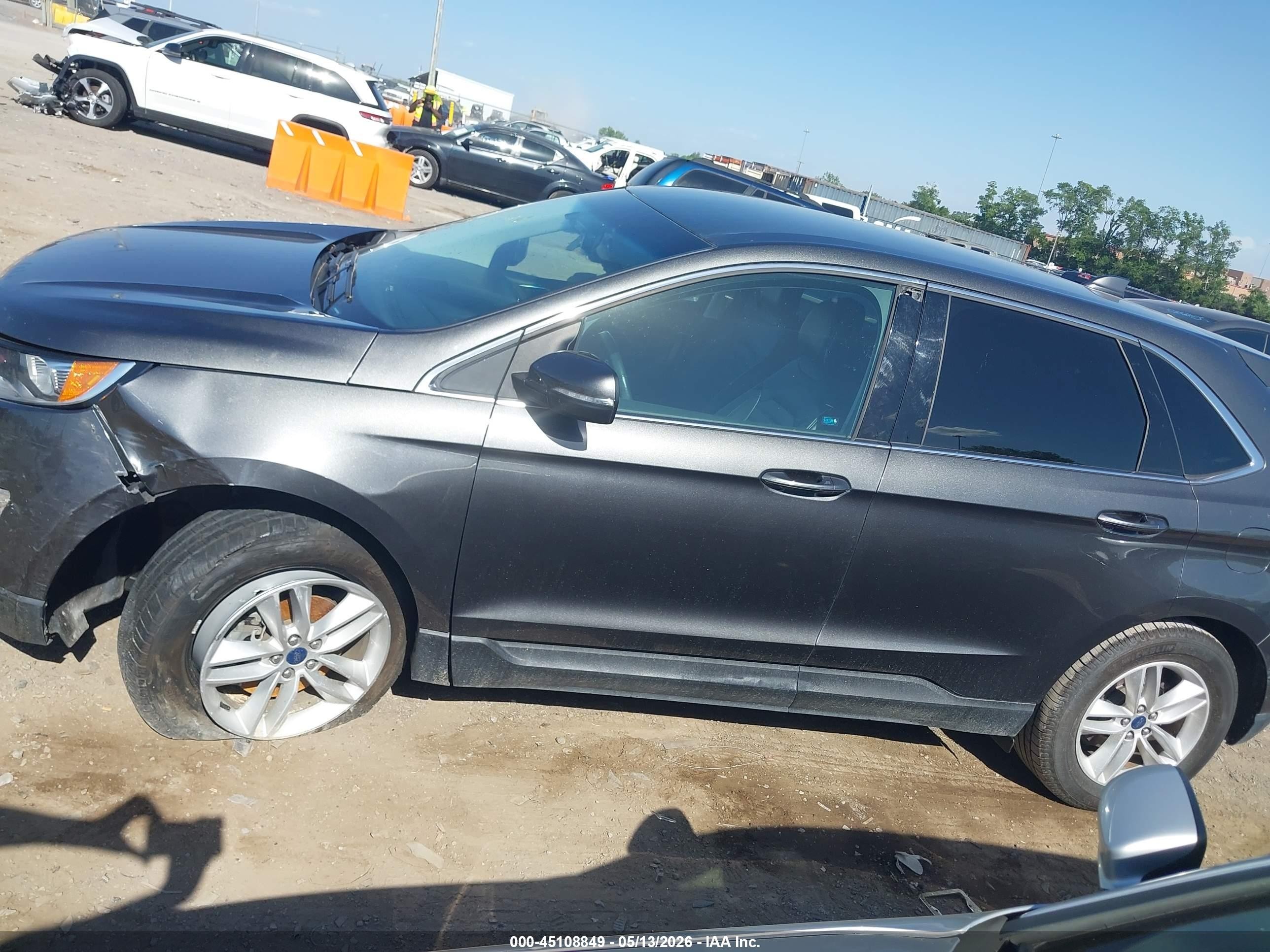 2015 Ford Edge Sel Серый vin: 2FMTK3J89FBB02364