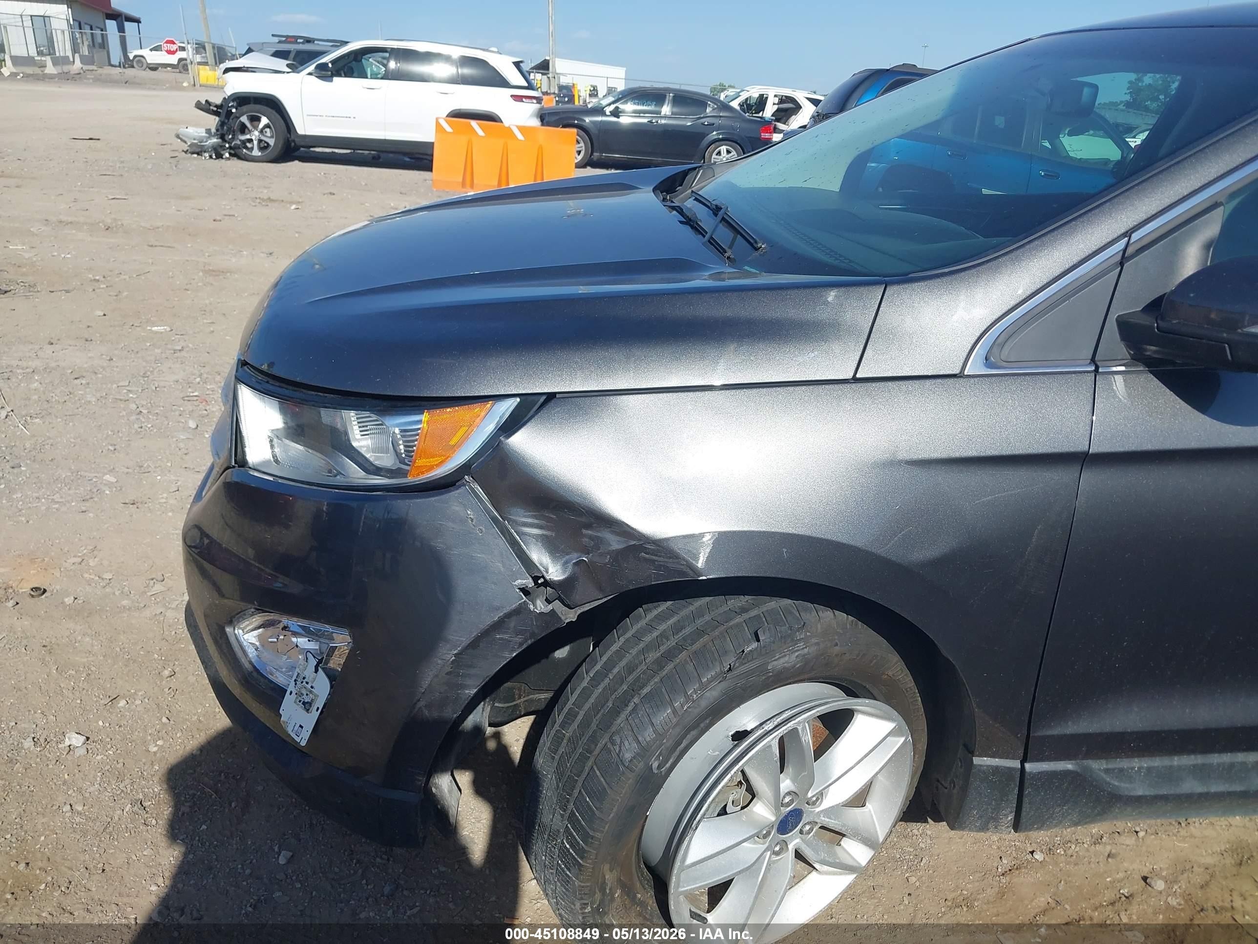 2015 Ford Edge Sel Серый vin: 2FMTK3J89FBB02364