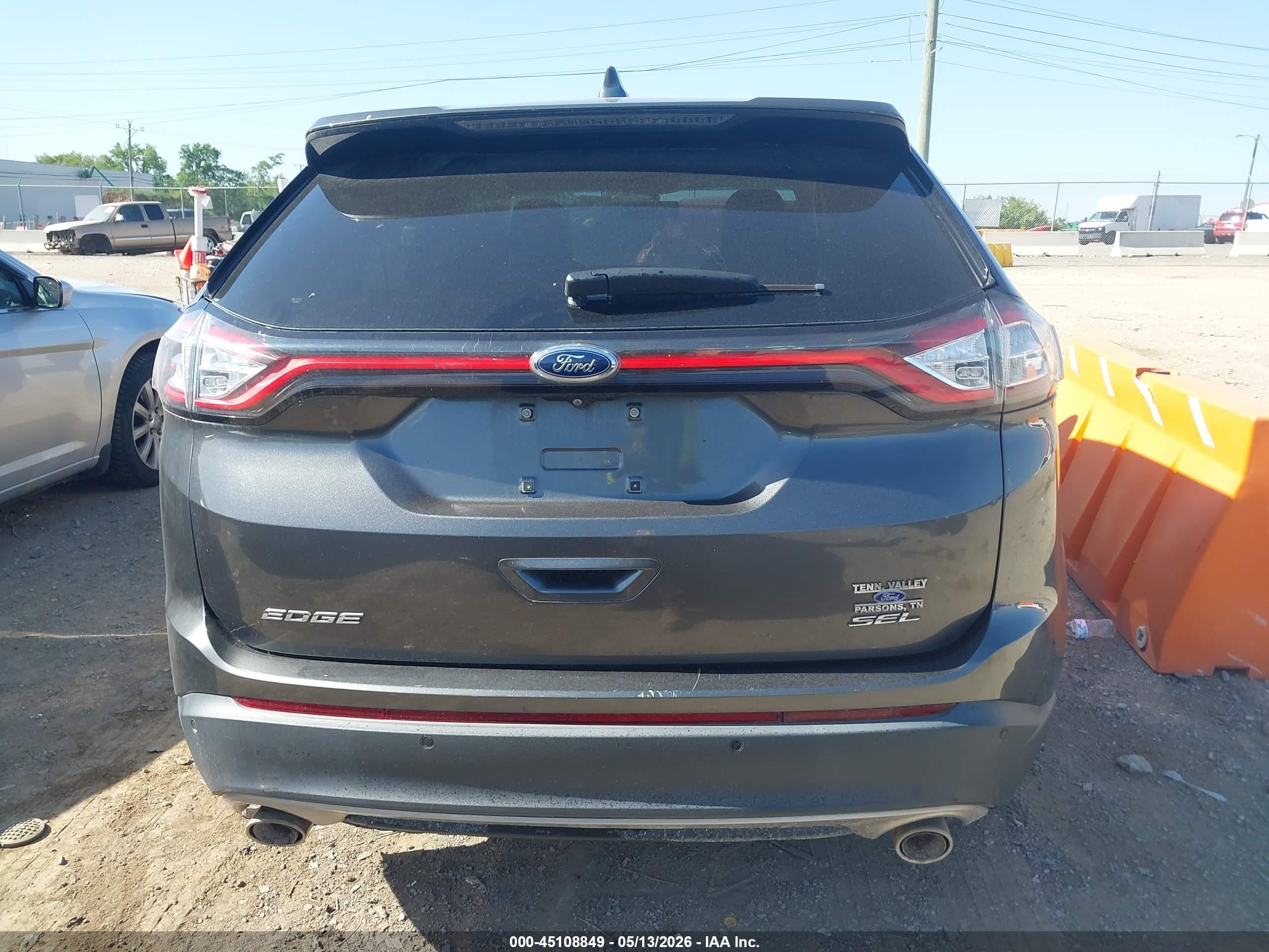 2015 Ford Edge Sel Серый vin: 2FMTK3J89FBB02364