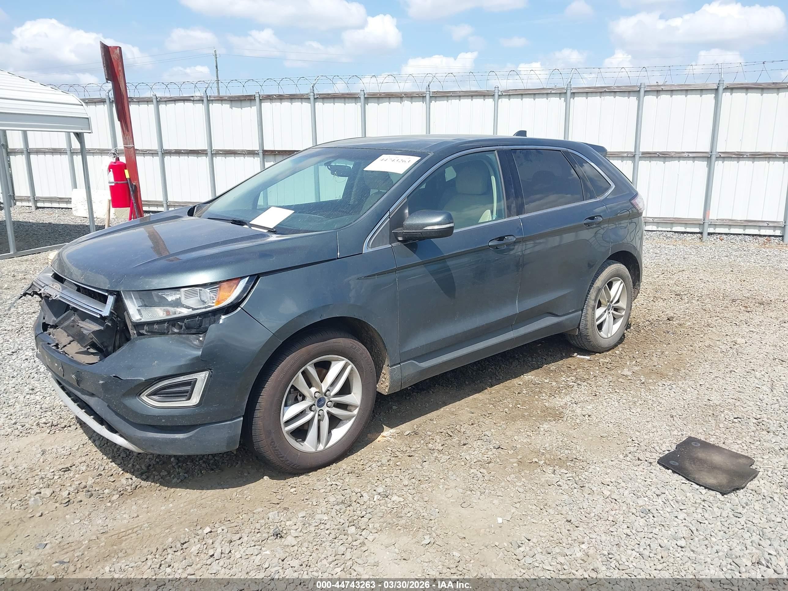 2015 Ford Edge Sel Gray vin: 2FMTK3J89FBB46915