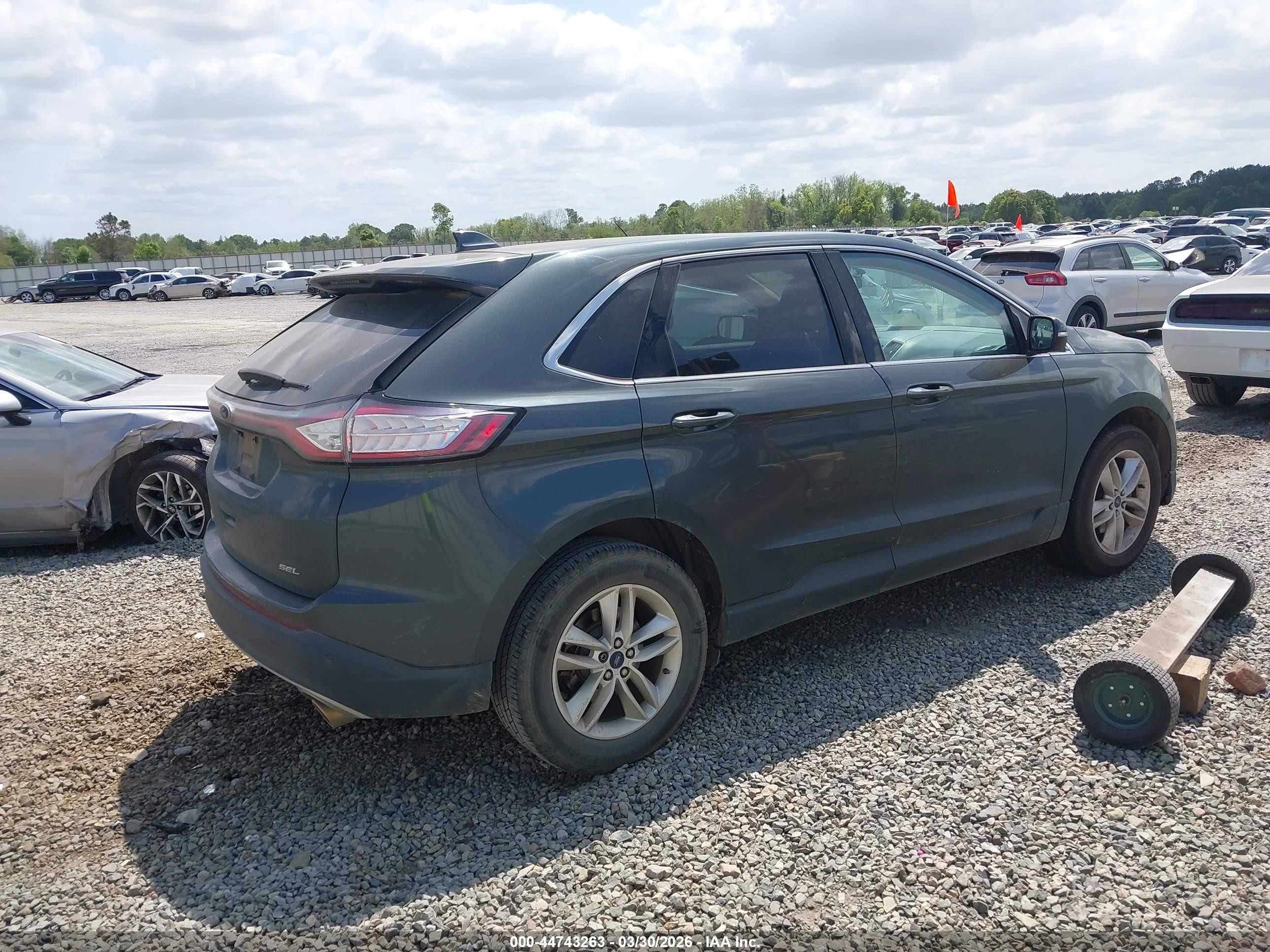 2015 Ford Edge Sel Gray vin: 2FMTK3J89FBB46915