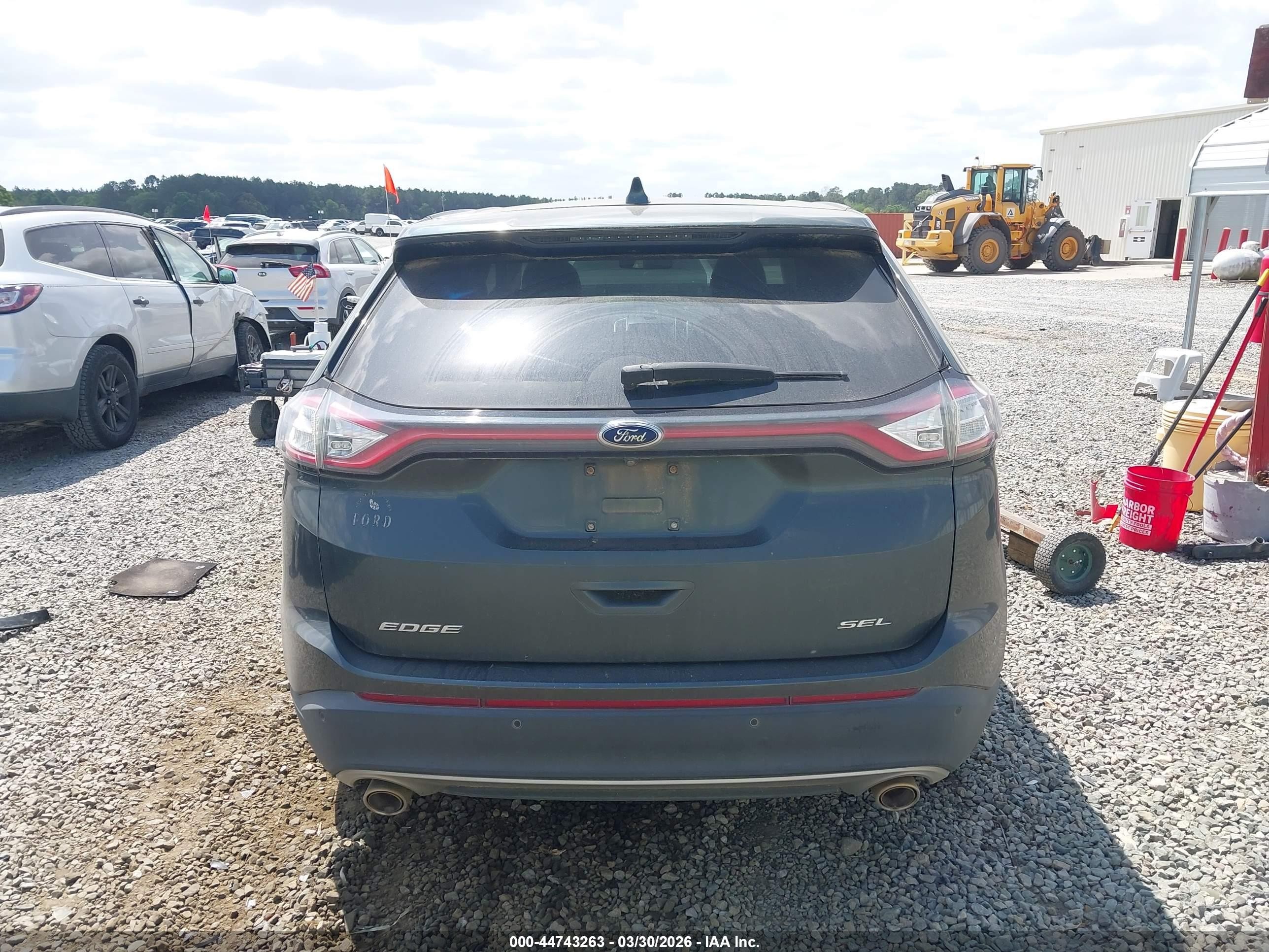 2015 Ford Edge Sel Gray vin: 2FMTK3J89FBB46915