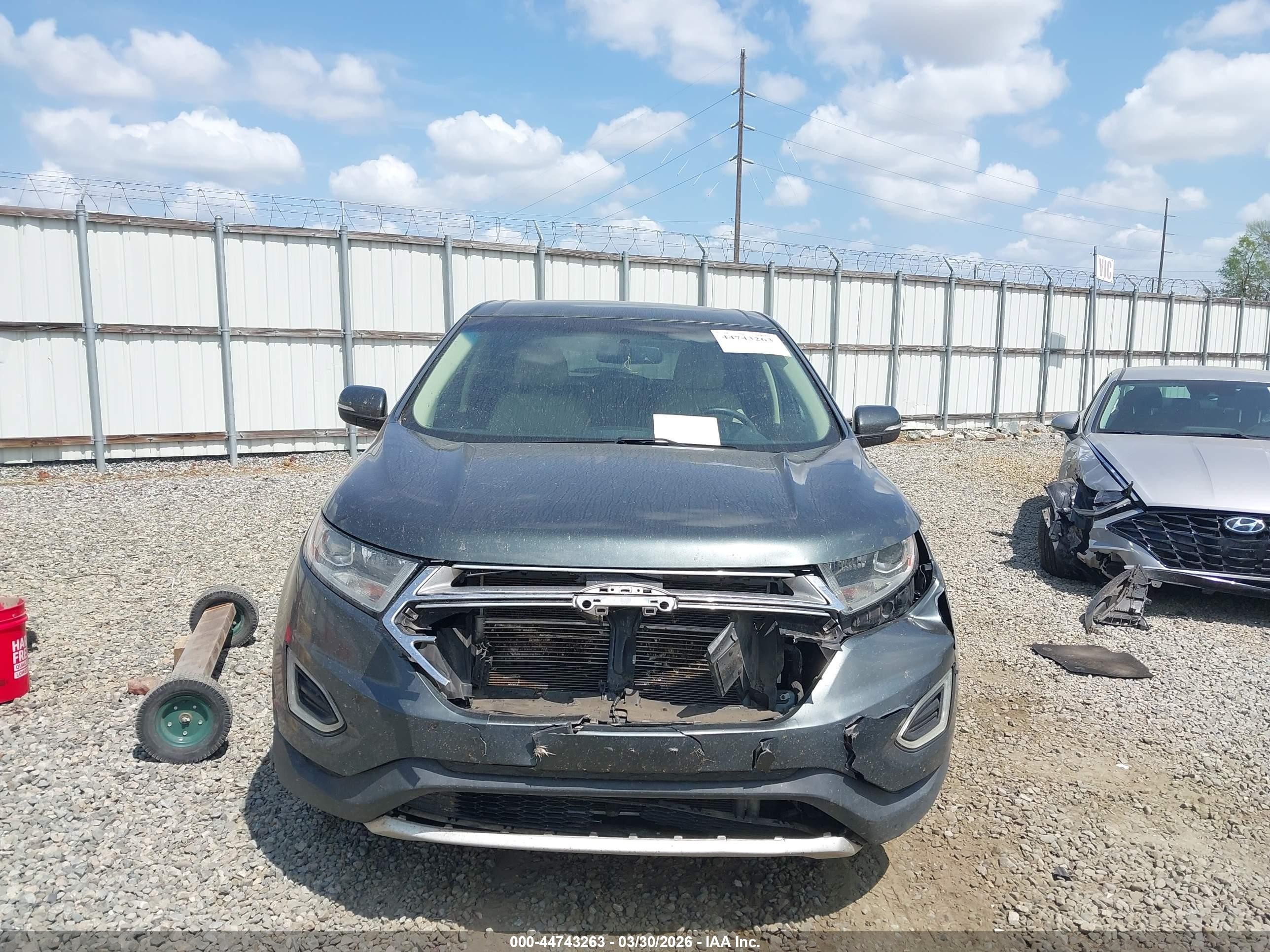 2015 Ford Edge Sel Gray vin: 2FMTK3J89FBB46915