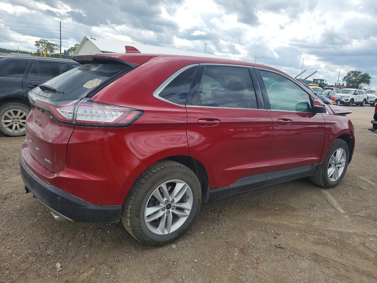 2015 Ford Edge Sel Maroon vin: 2FMTK3J8XFBB45398