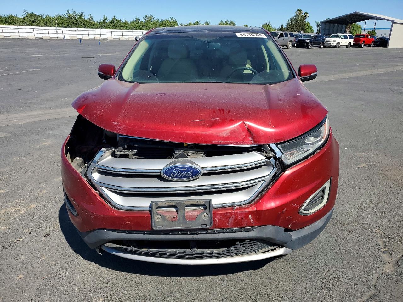 2015 Ford Edge Sel Red vin: 2FMTK3J8XFBC00335