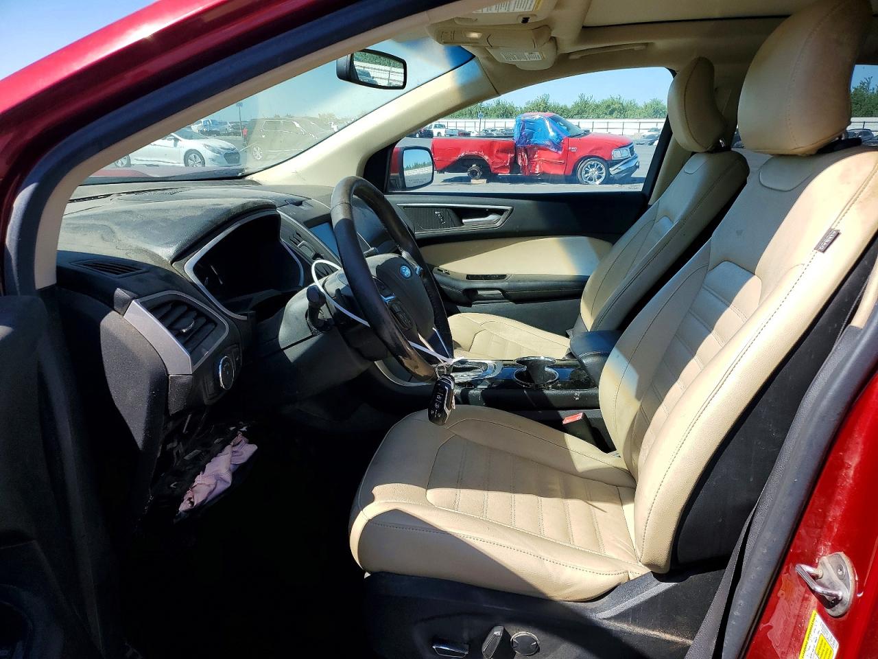 2015 Ford Edge Sel Red vin: 2FMTK3J8XFBC00335