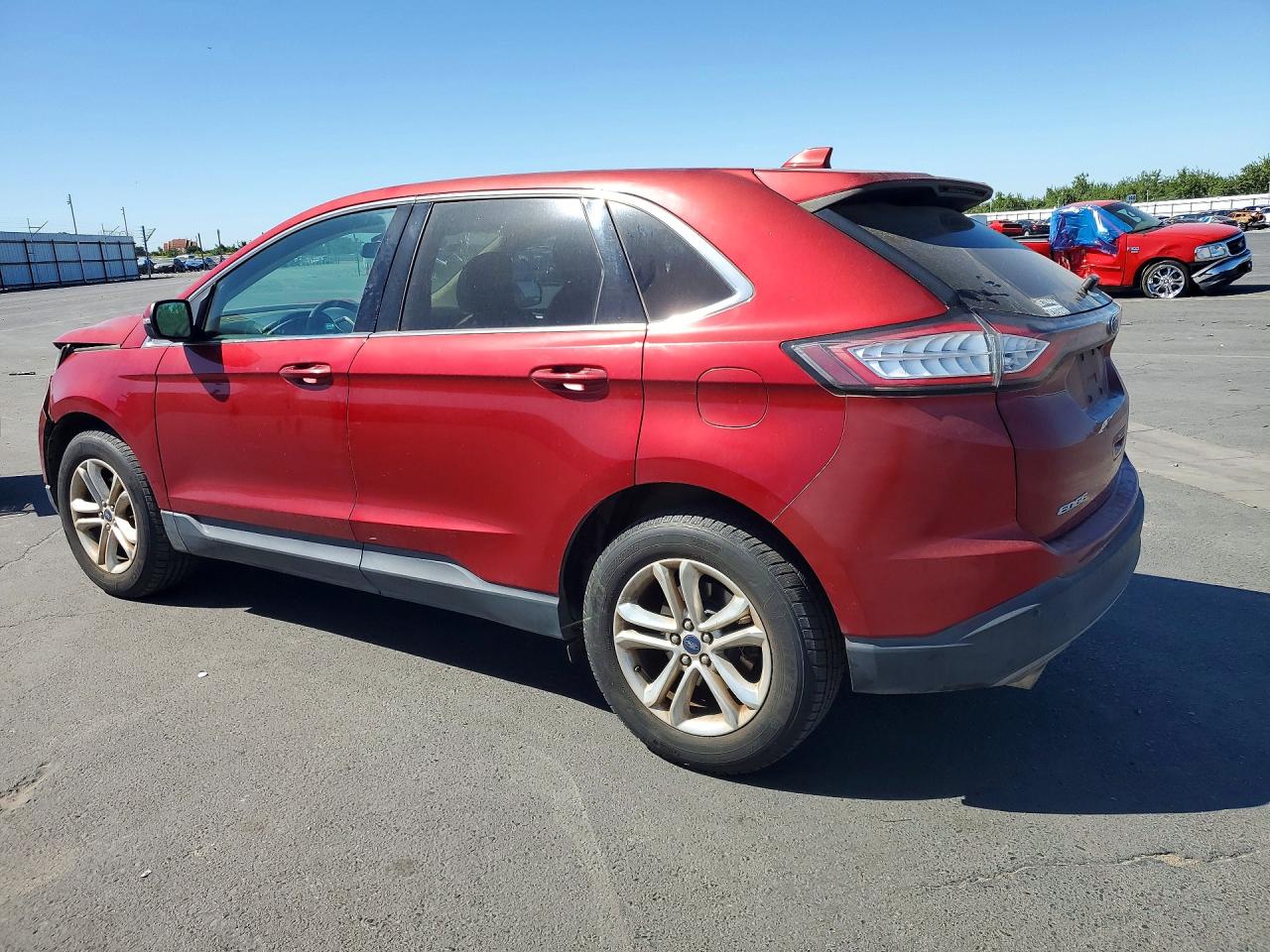 2015 Ford Edge Sel Red vin: 2FMTK3J8XFBC00335