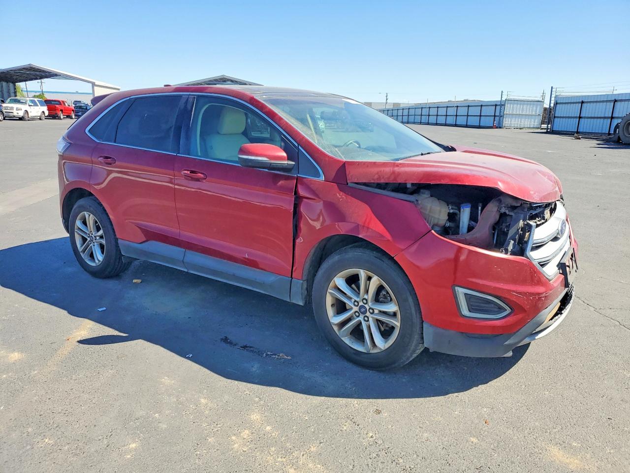 2015 Ford Edge Sel Red vin: 2FMTK3J8XFBC00335
