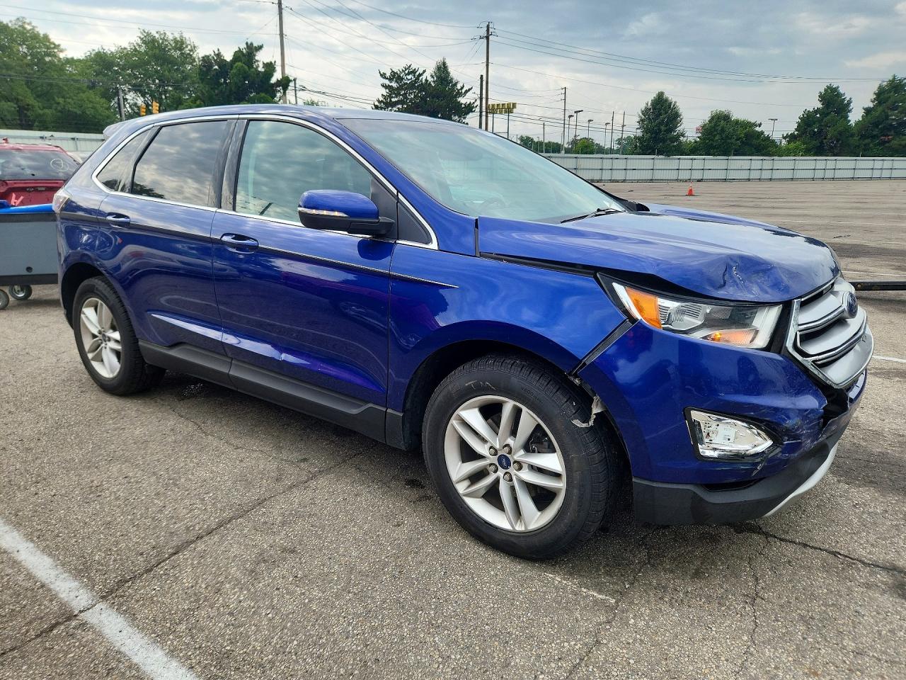 2015 Ford Edge Sel Синий vin: 2FMTK3J90FBB26481