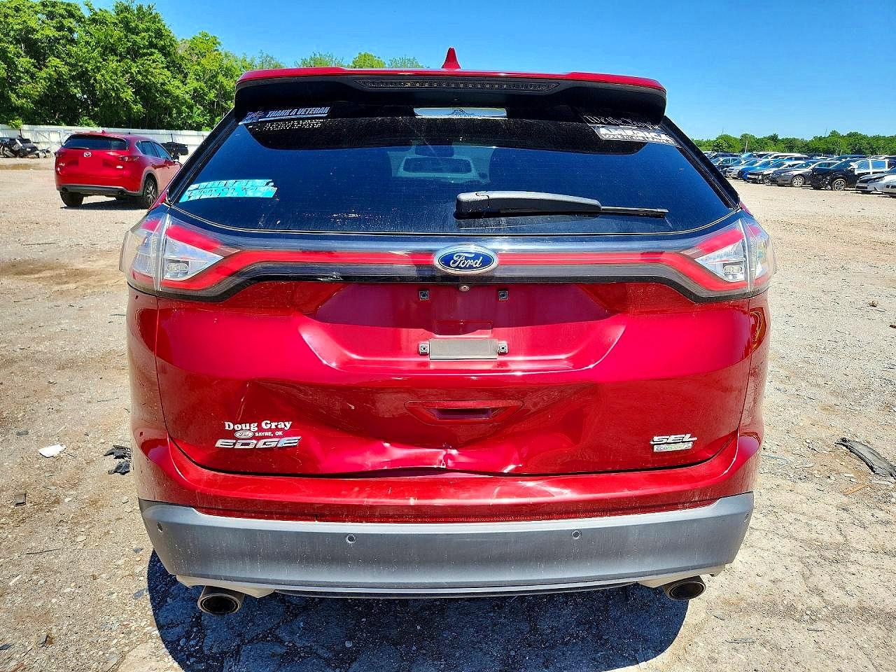 2015 Ford Edge Sel Red vin: 2FMTK3J90FBB27081
