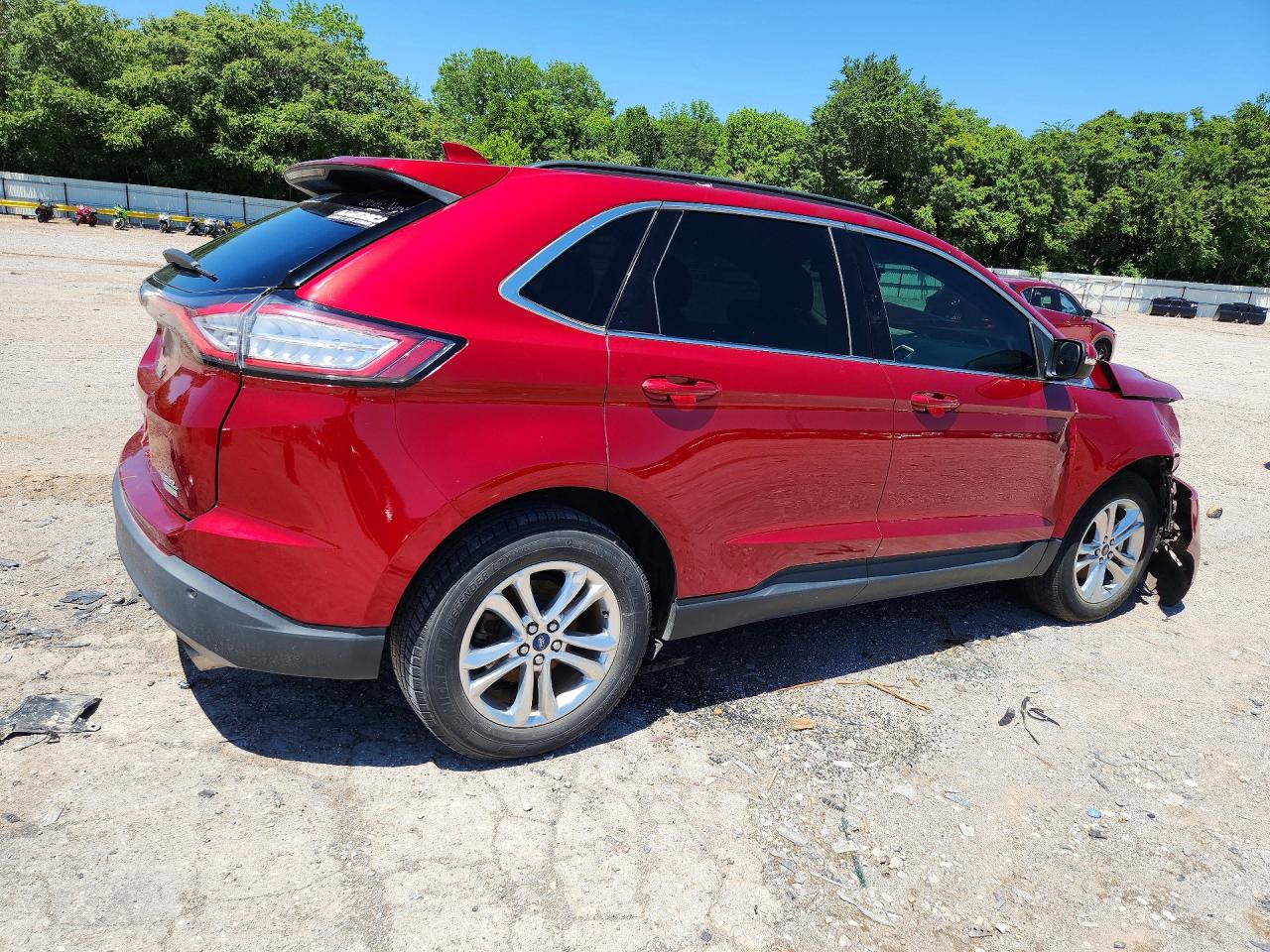 2015 Ford Edge Sel Red vin: 2FMTK3J90FBB27081