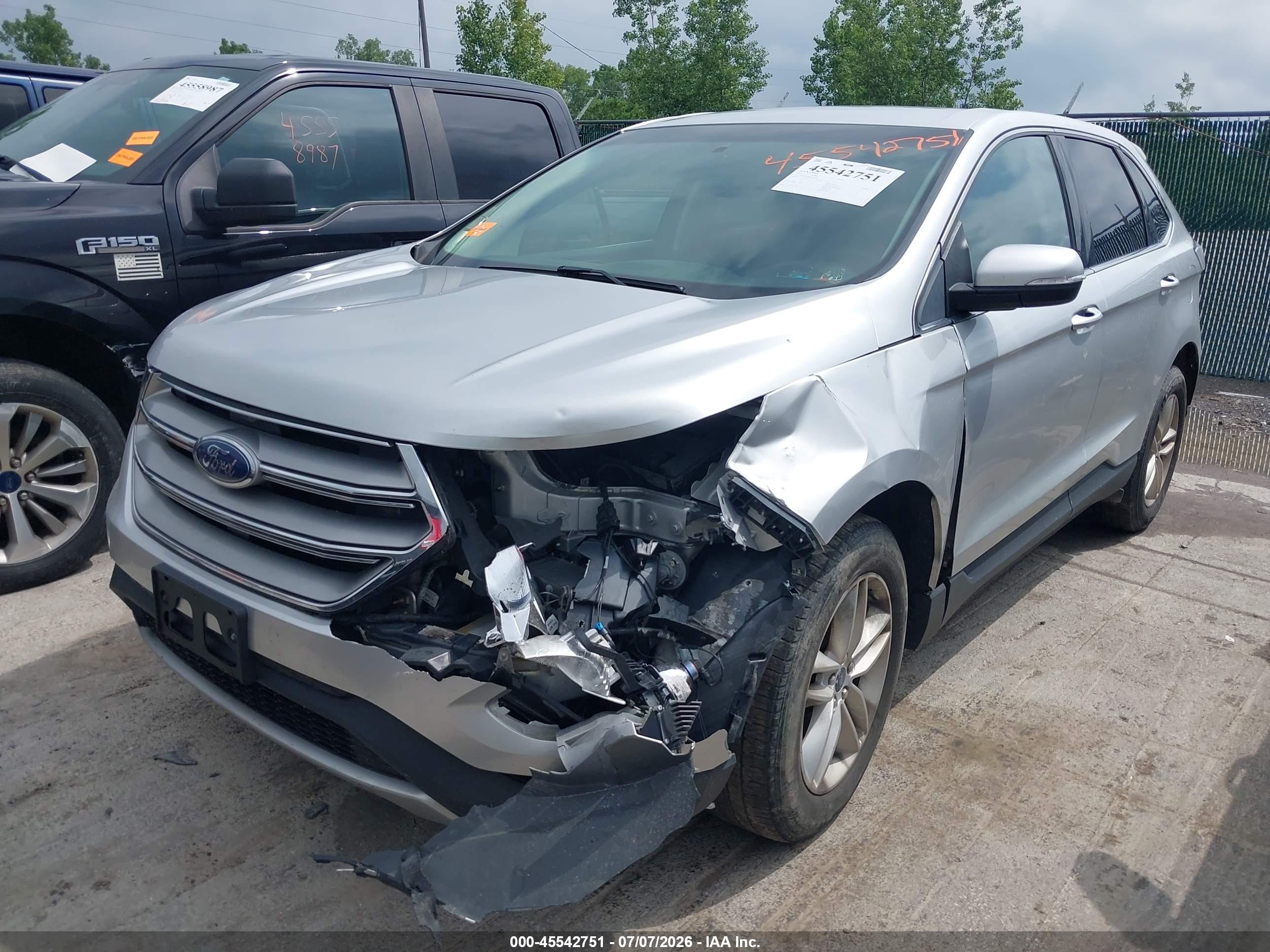 2015 Ford Edge Sel Silver vin: 2FMTK3J90FBB31308