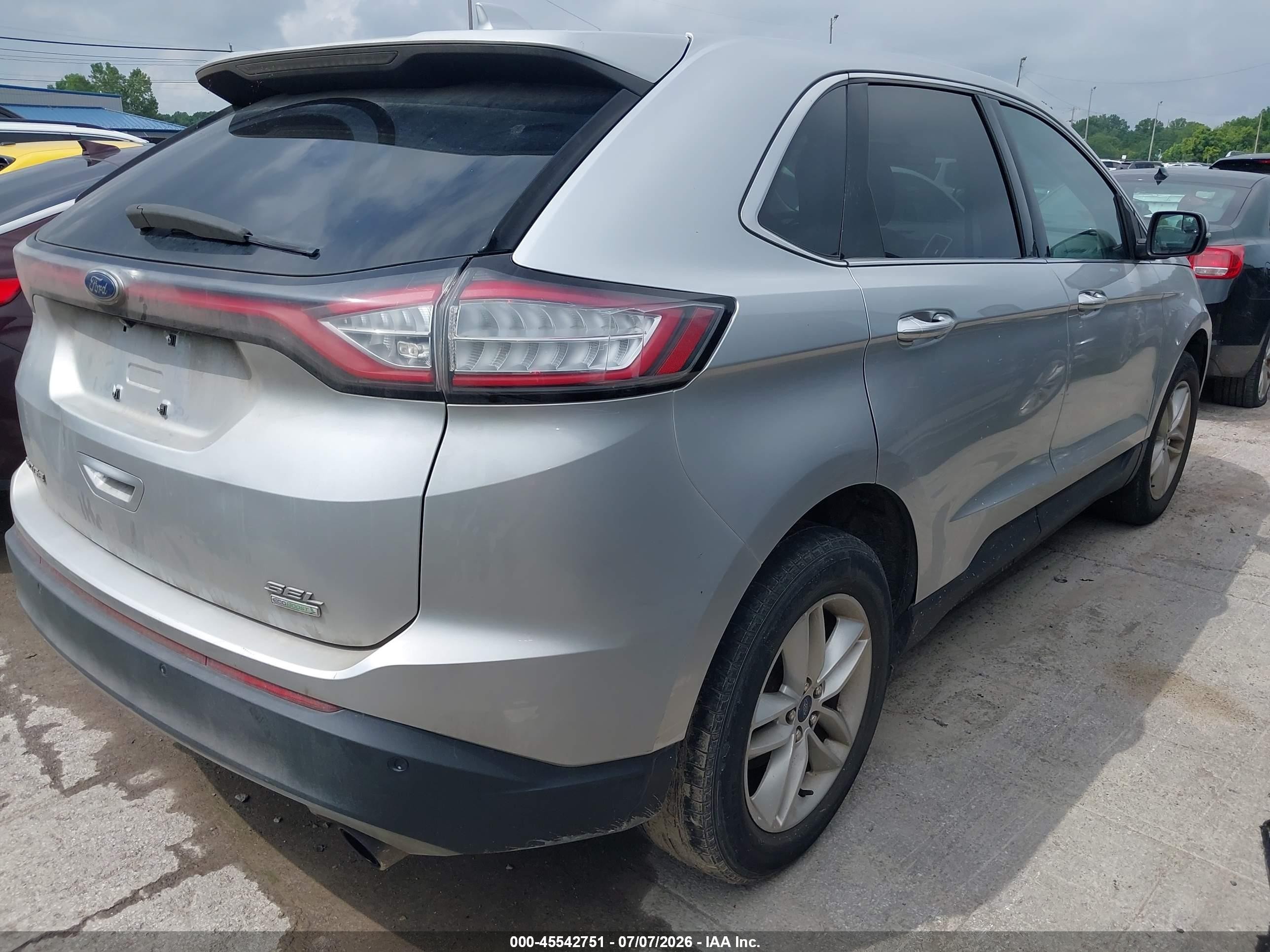 2015 Ford Edge Sel Silver vin: 2FMTK3J90FBB31308