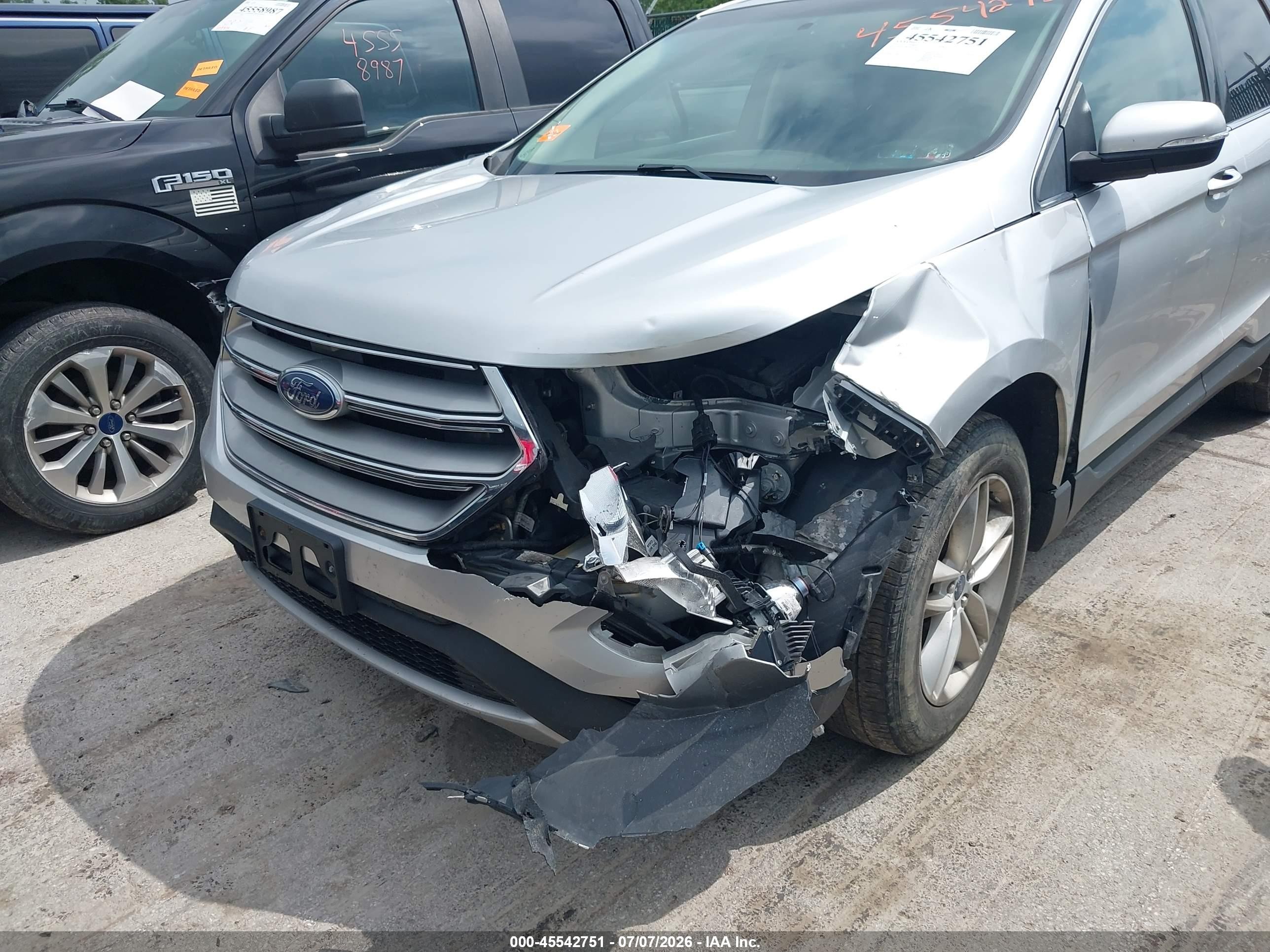2015 Ford Edge Sel Silver vin: 2FMTK3J90FBB31308