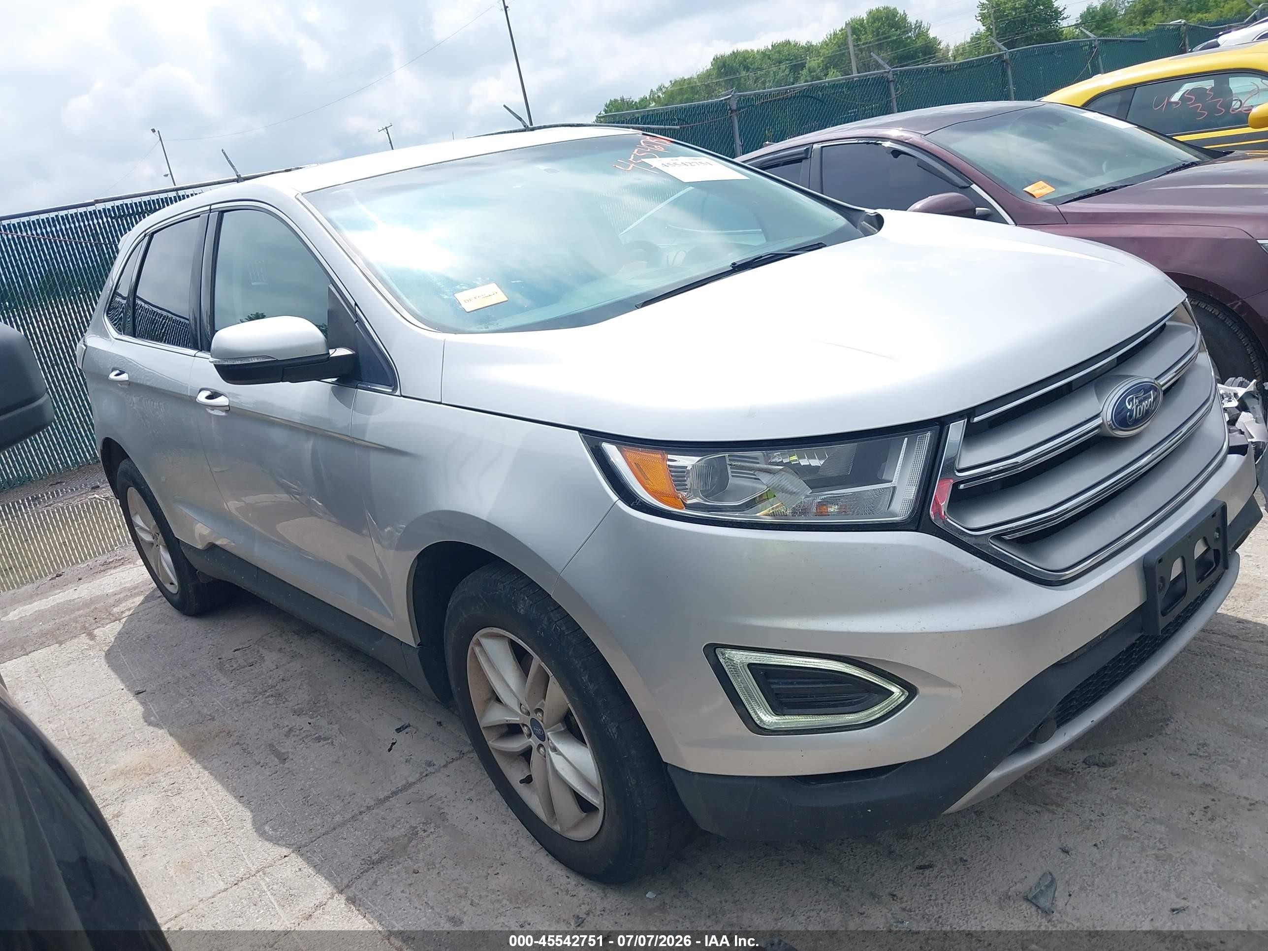 2015 Ford Edge Sel Silver vin: 2FMTK3J90FBB31308